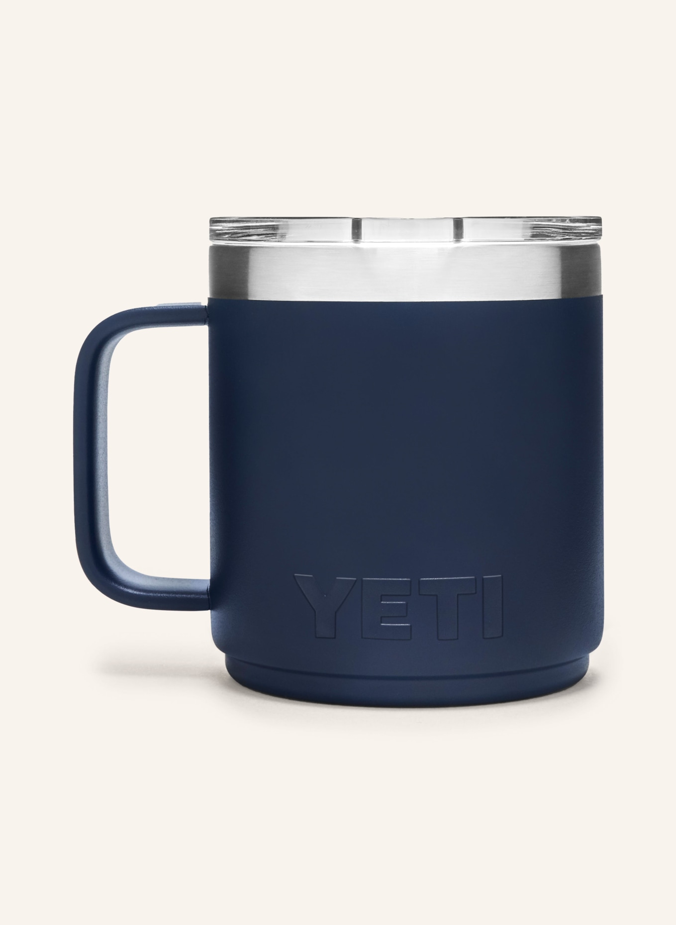 YETI Thermobecher RAMBLER®, Farbe: DUNKELBLAU/ SILBER (Bild 2)