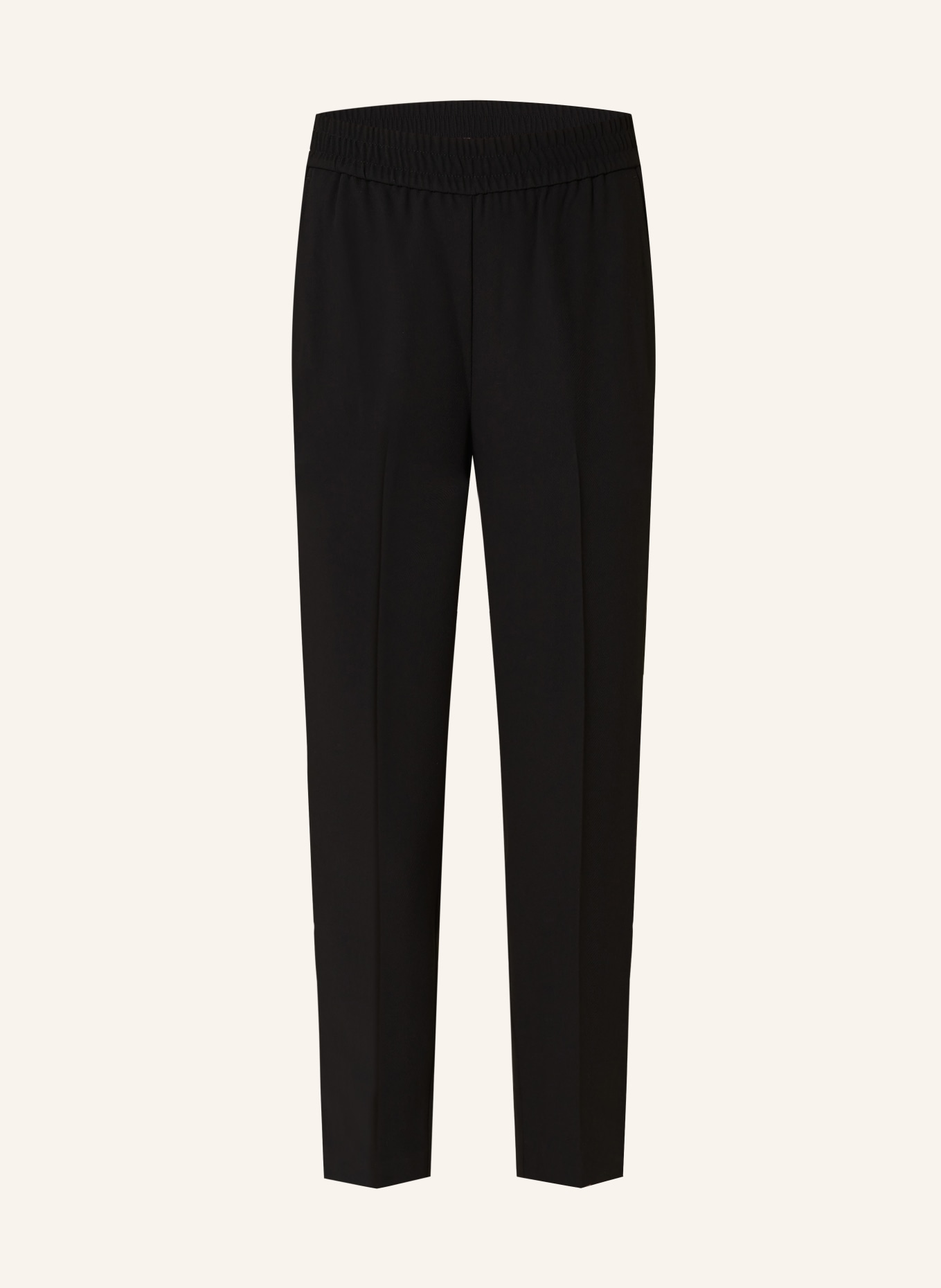 REISS 7/8 trousers REMI with tuxedo stripes, Color: BLACK (Image 1)