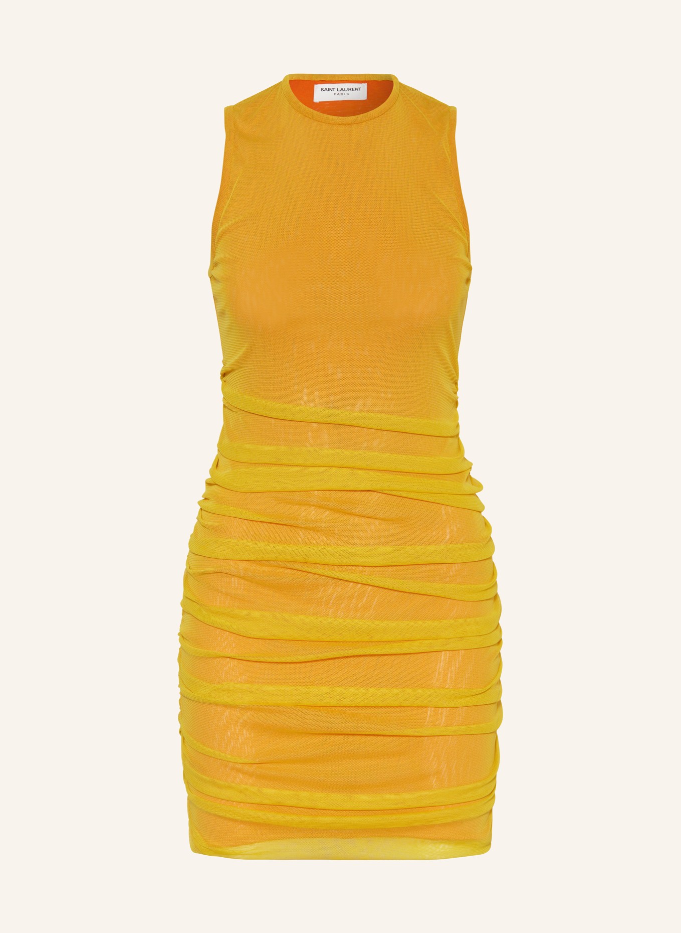 SAINT LAURENT Sukienka z siateczki, Kolor: ŻÓŁTY/ POMARAŃCZOWY (Obrazek 1)