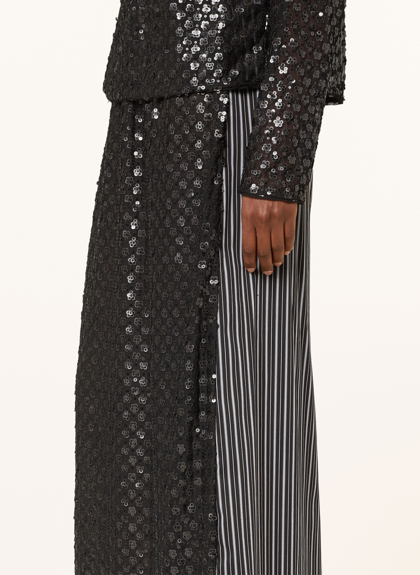 BAUM UND PFERDGARTEN Rock JOLETTY im Materialmix: SCHWARZ / GRAU