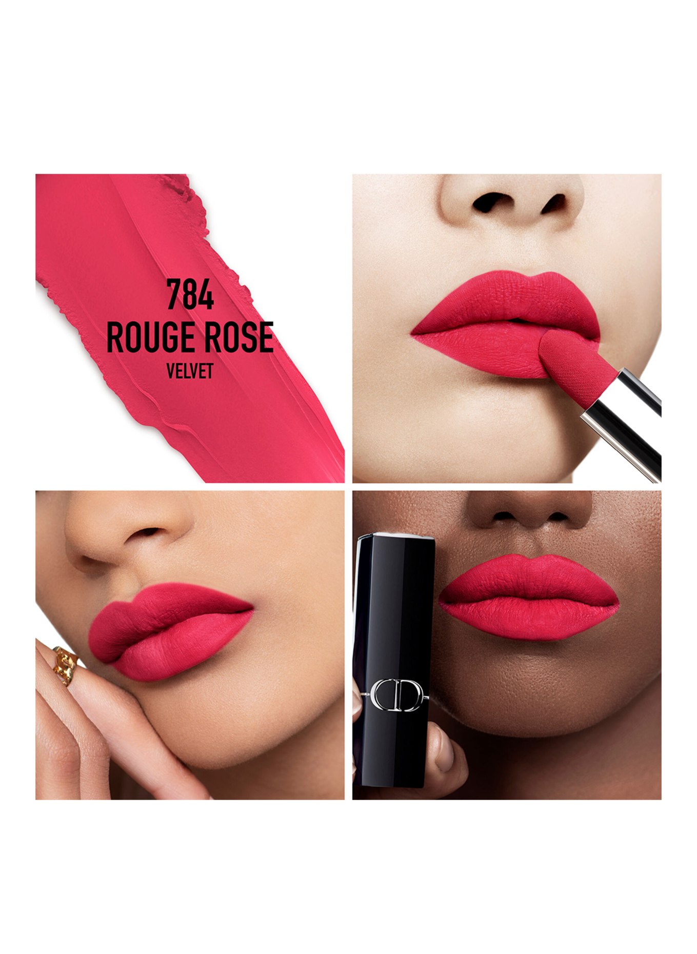 DIOR ROUGE DIOR VELVET: 784 ROUGE ROSE