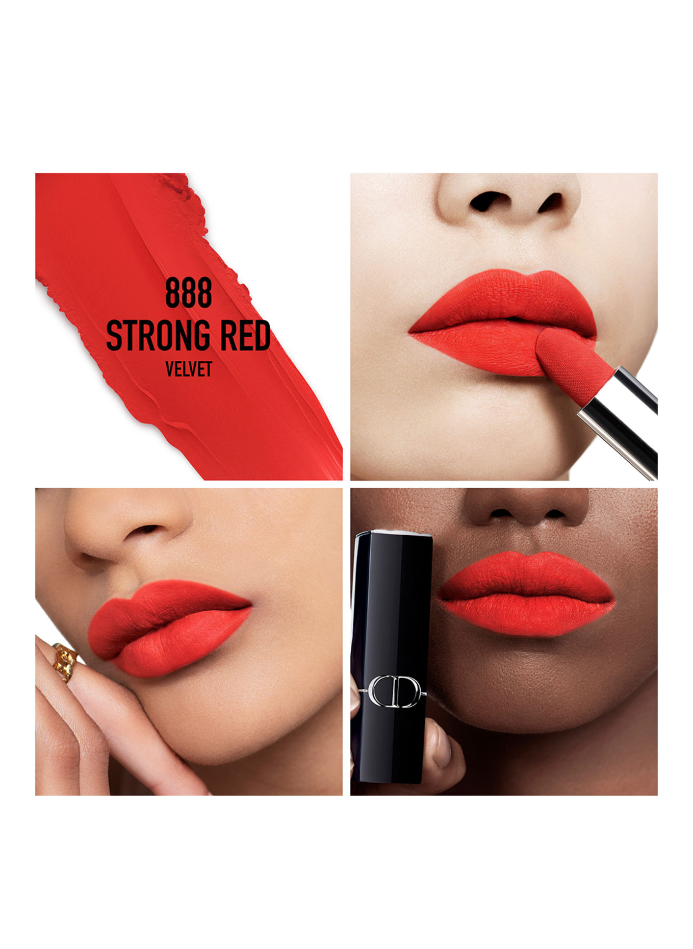 DIOR ROUGE DIOR VELVET: 888 STRONG RED