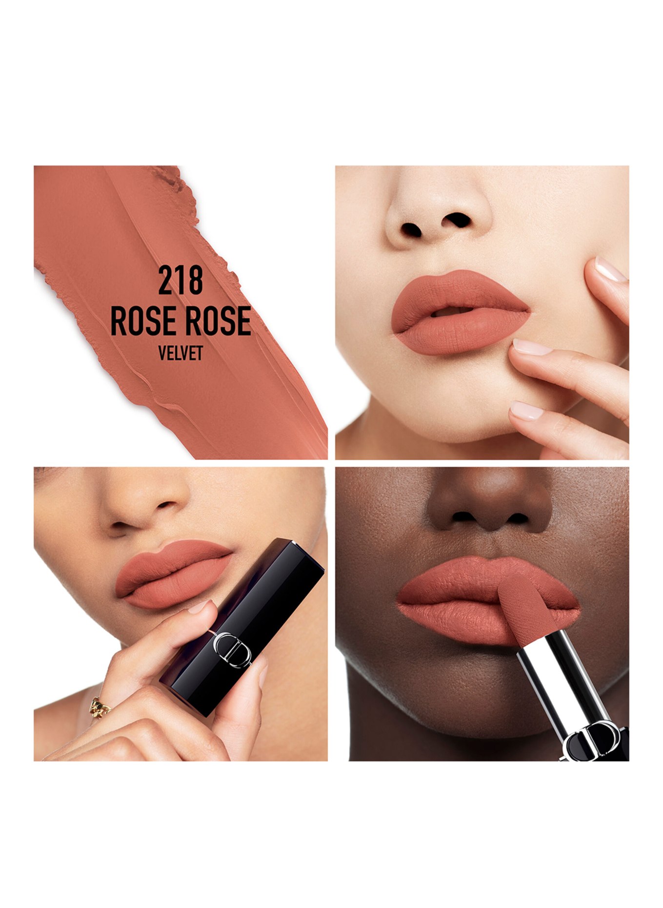 DIOR ROUGE DIOR VELVET: 218 ROSE ROSE
