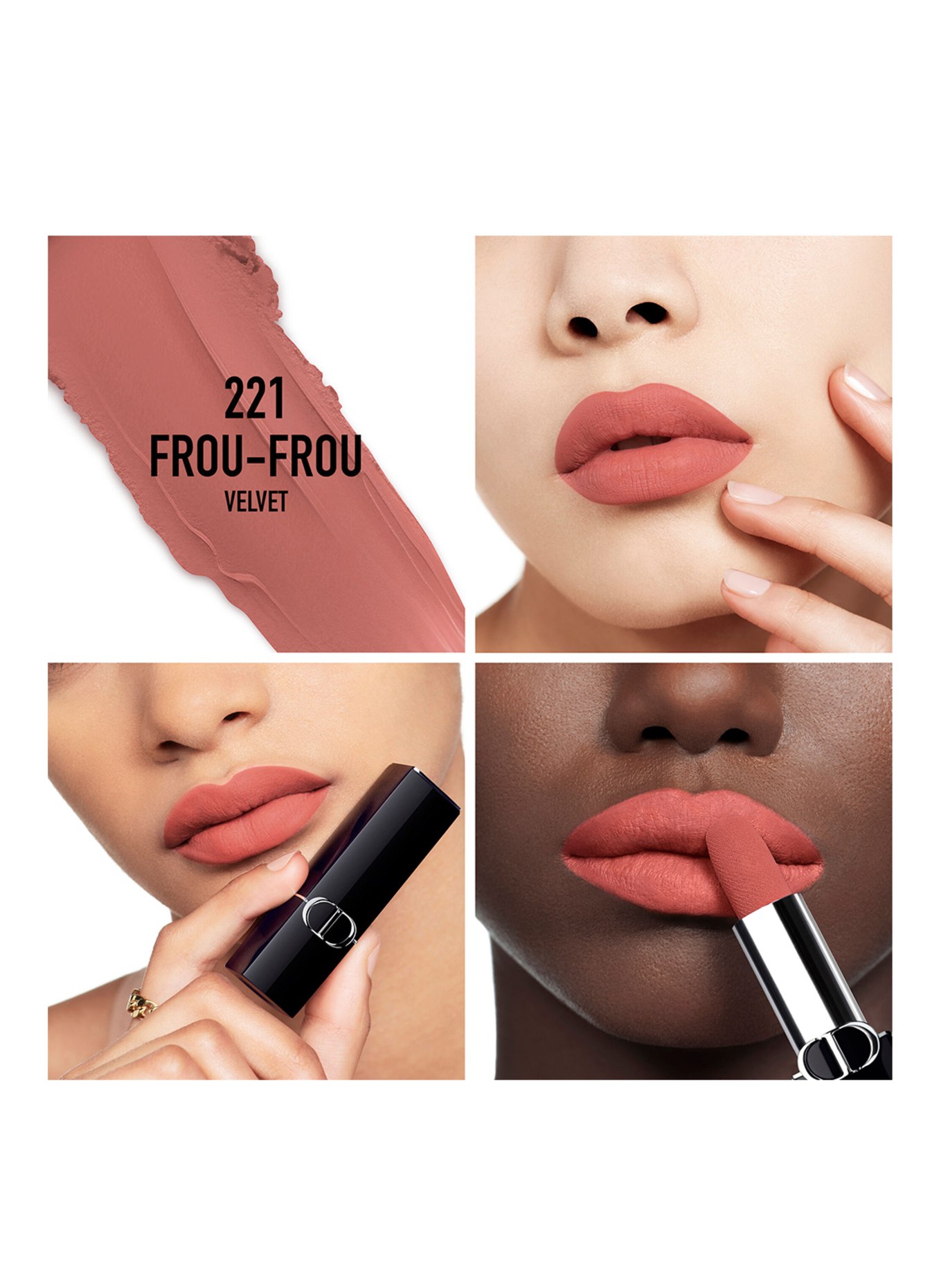 DIOR ROUGE DIOR VELVET: 221 FROU-FROU