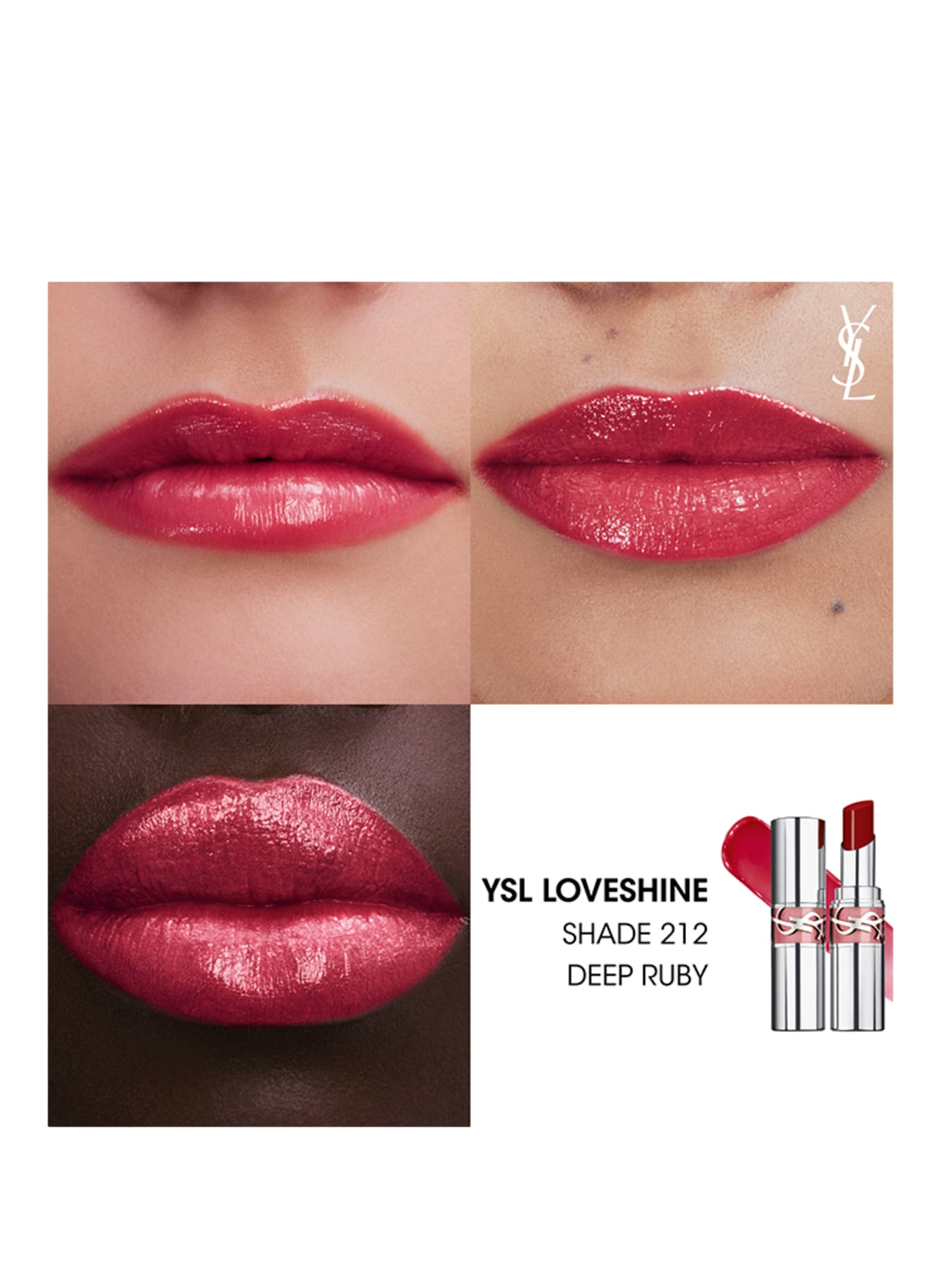 YVES SAINT LAURENT BEAUTÉ LOVESHINE: 212 DEEP RUBY