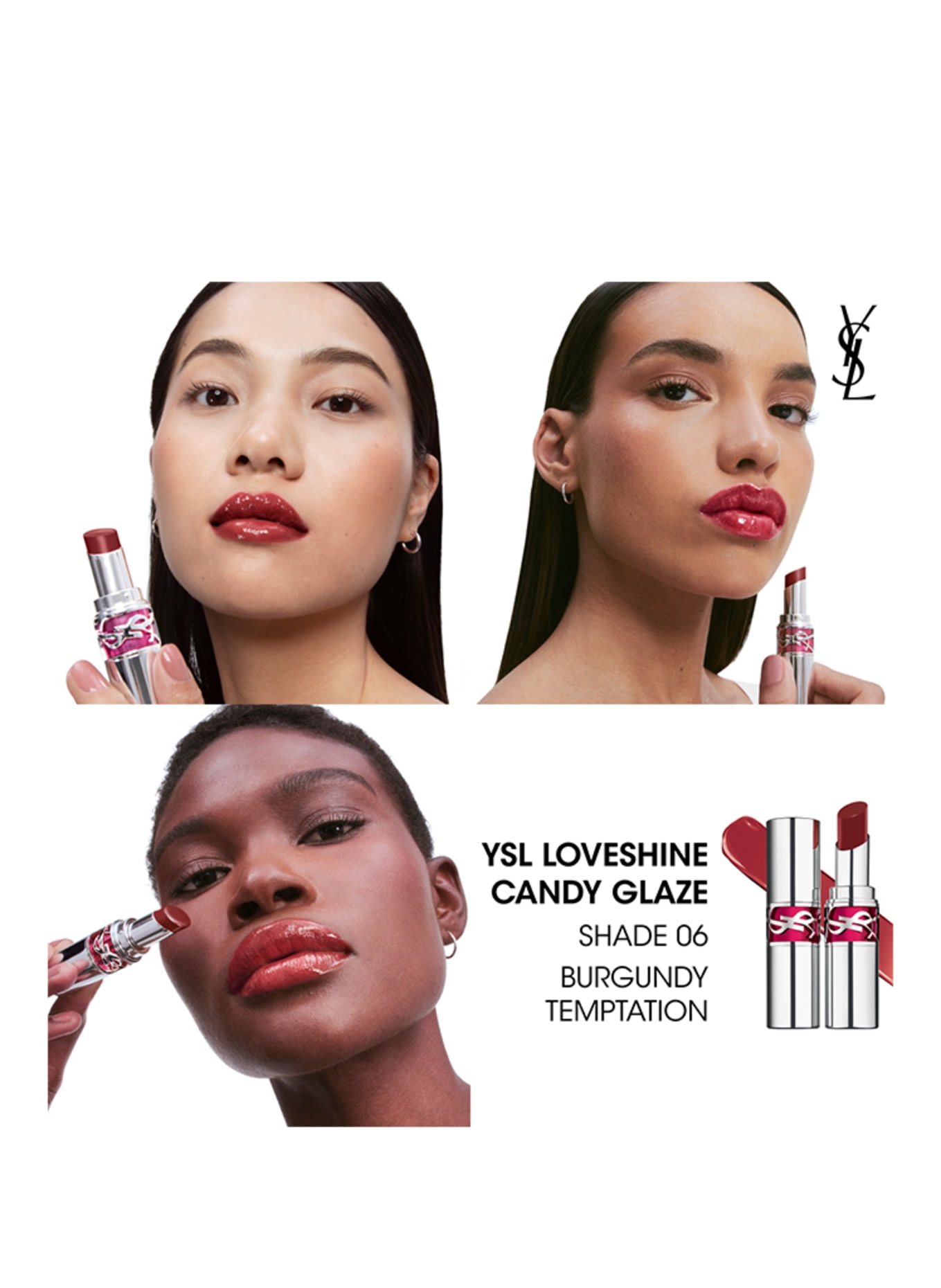 YVES SAINT LAURENT BEAUTÉ LOVESHINE CANDY GLAZE: 6 BURGUNDY TEMPTATION