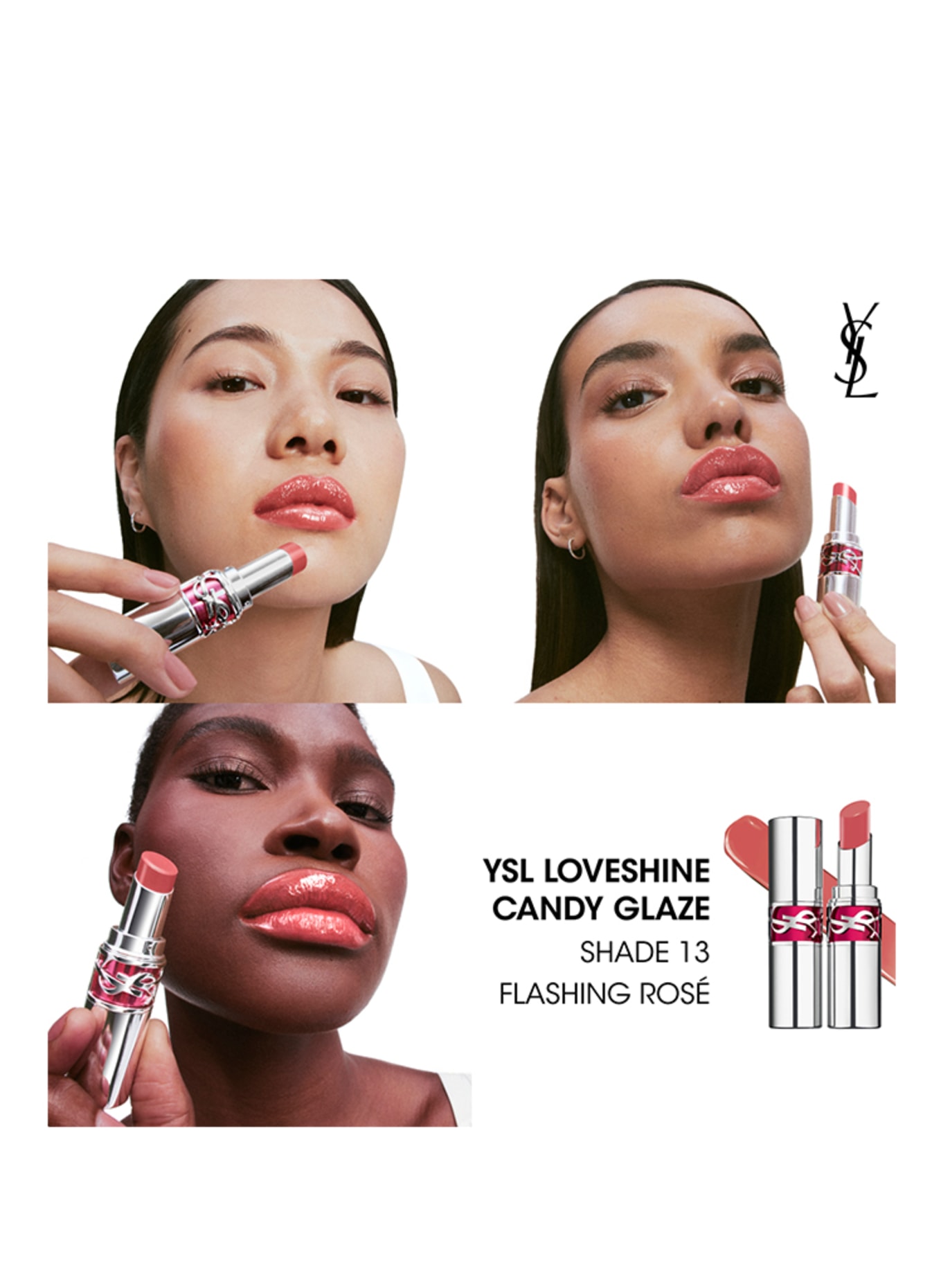 YVES SAINT LAURENT BEAUTÉ LOVESHINE CANDY GLAZE: 13 FLASHING ROSÉ