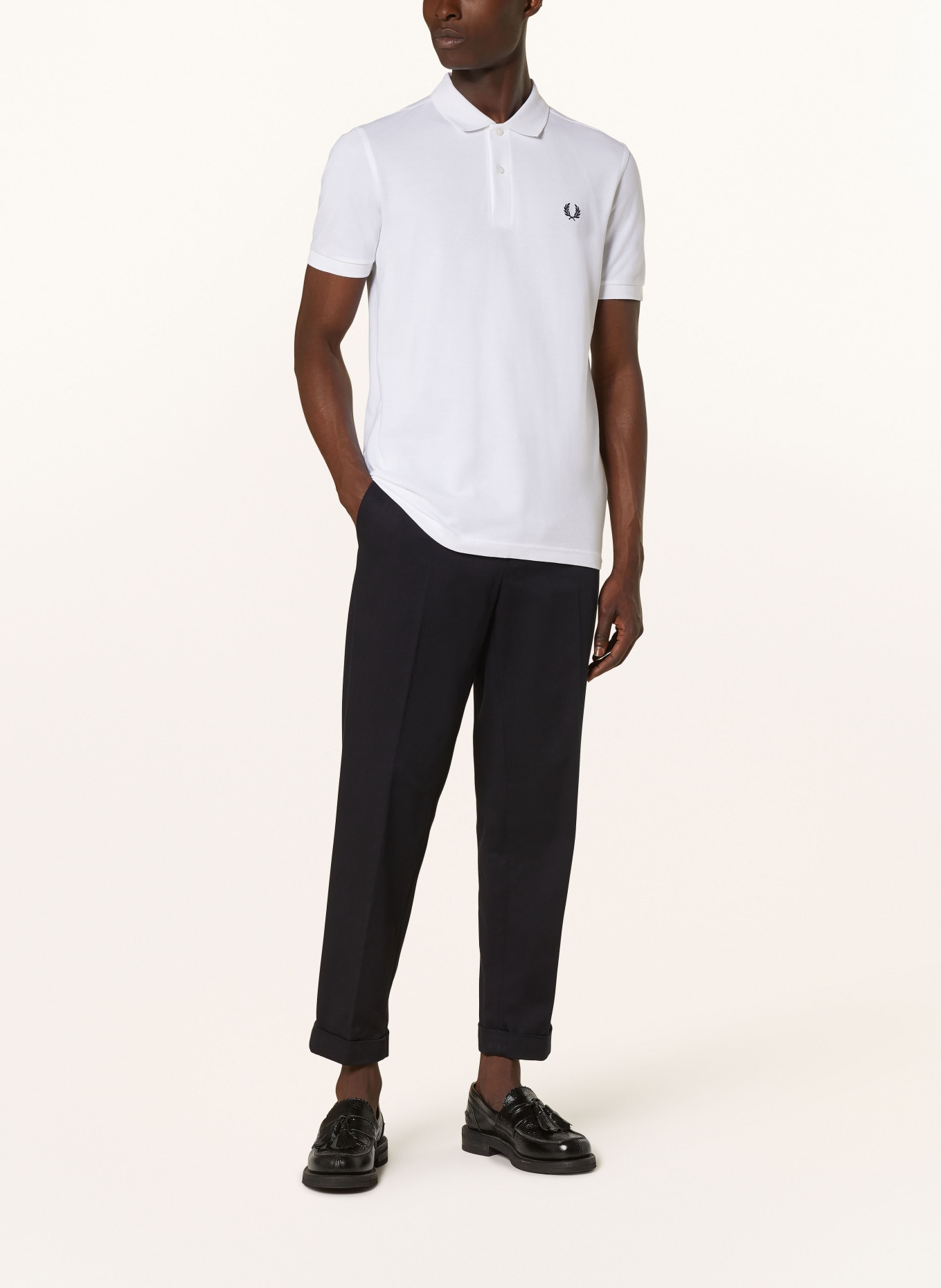 FRED PERRY Piqué polo shirt M6000 slim fit, Color: WHITE (Image 2)