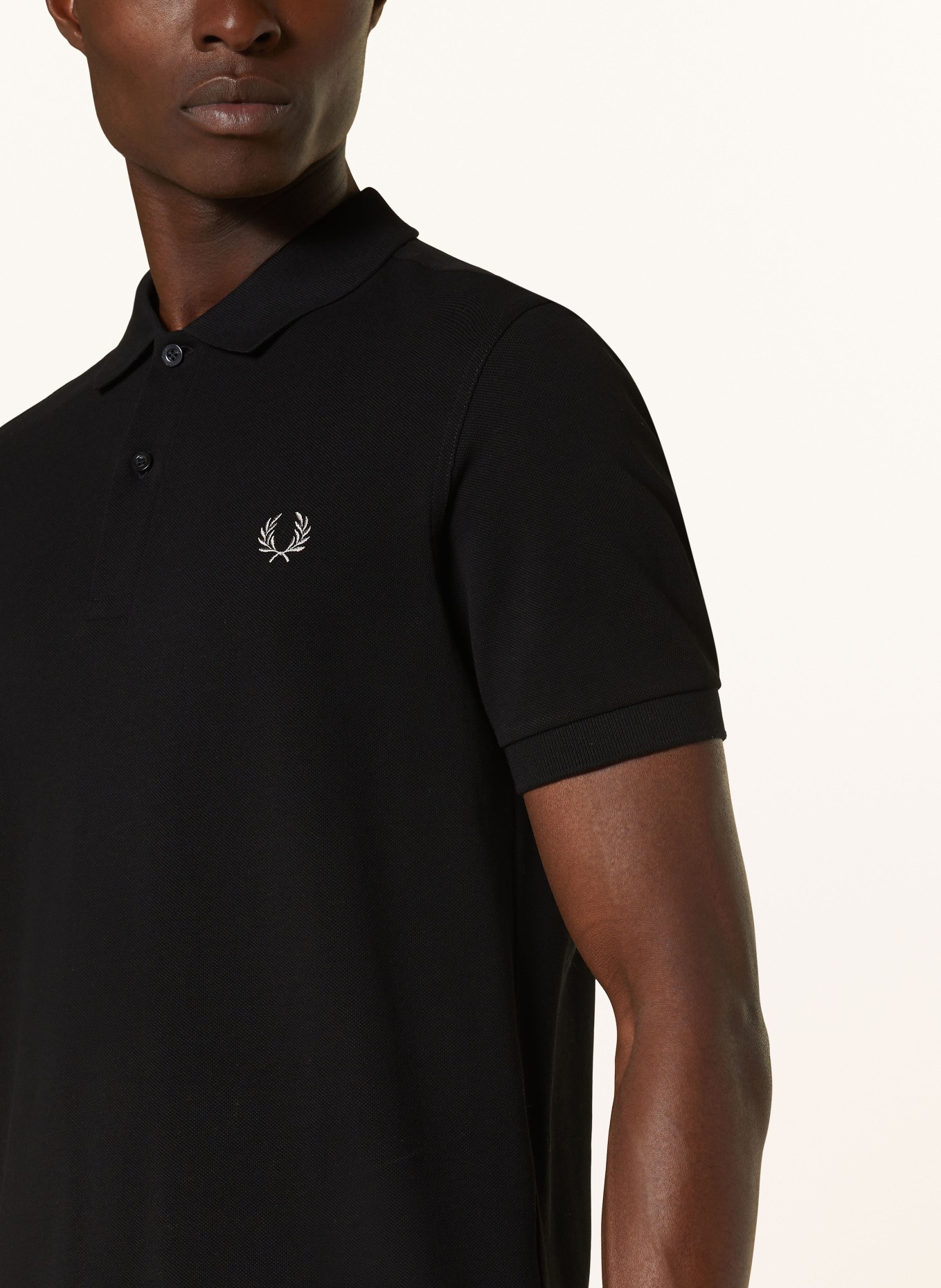FRED PERRY Piqué-Poloshirt Regular Fit: SCHWARZ