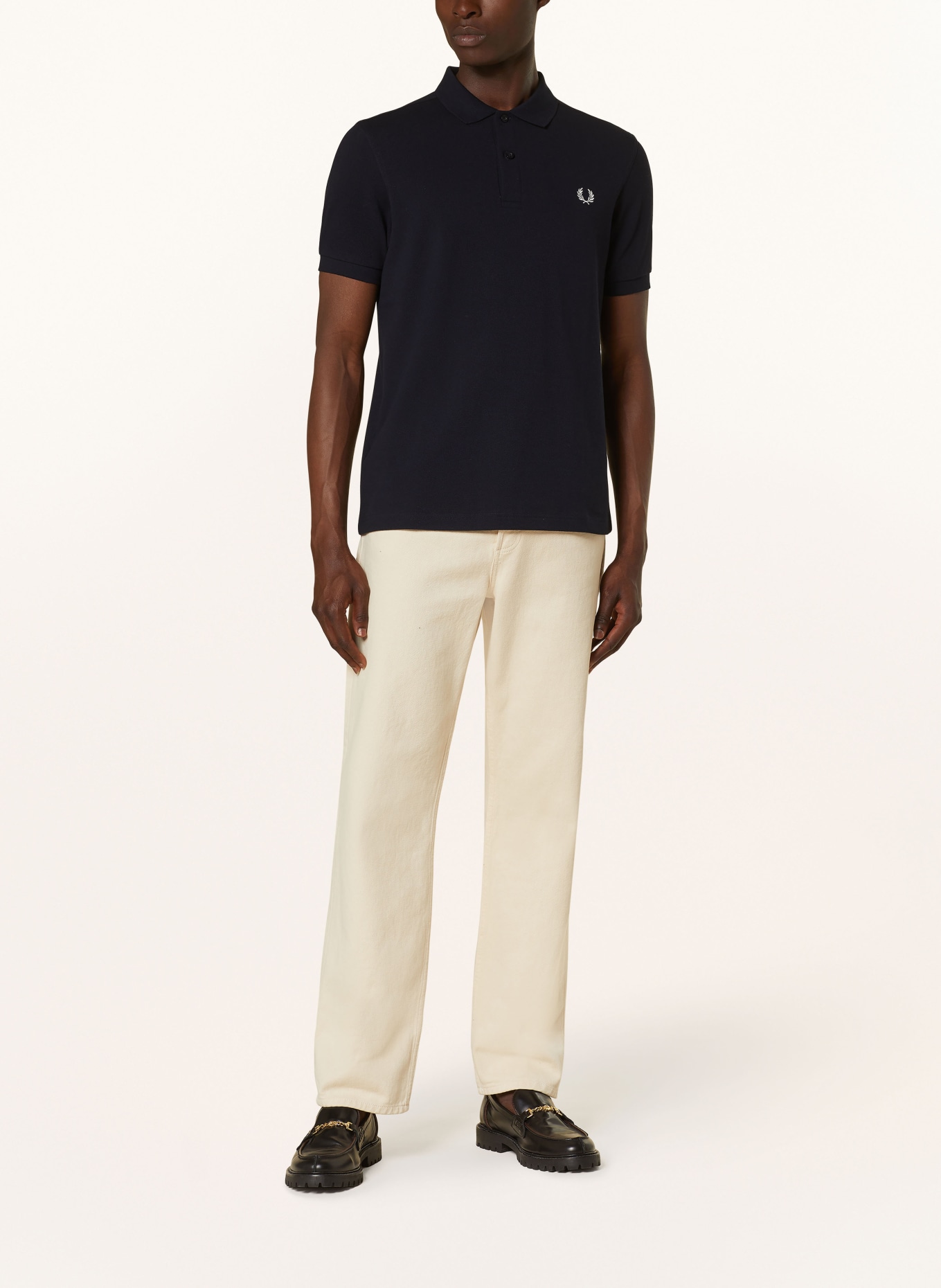 FRED PERRY Piqué polo shirt M6000 slim fit, Color: DARK BLUE (Image 2)