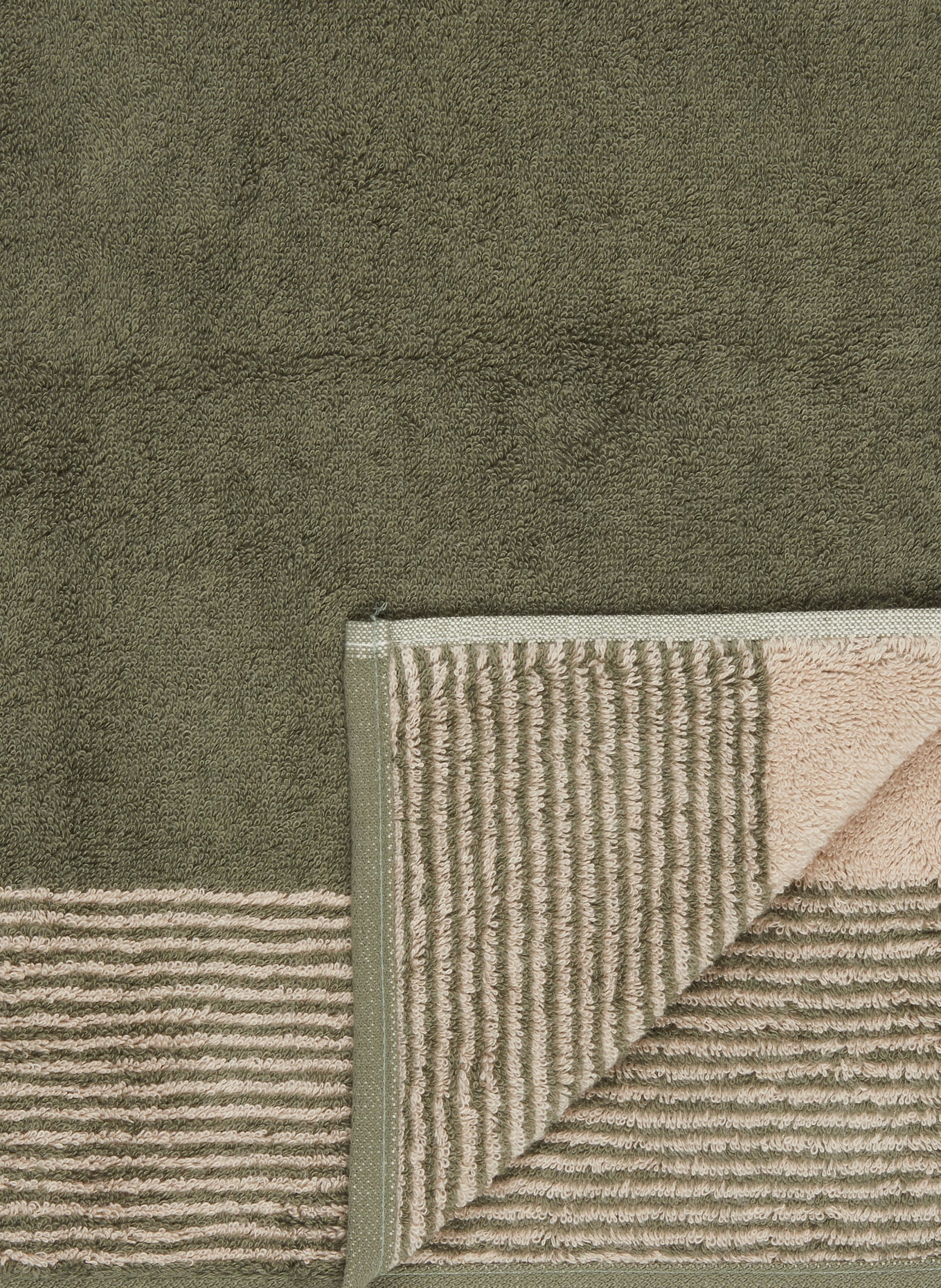 Cawö Towel, Color: DARK GREEN/ ECRU (Image 3)
