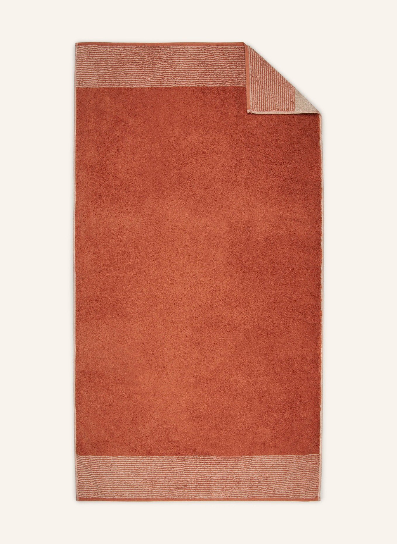 Cawö Duschtuch: DUNKELORANGE / CREME