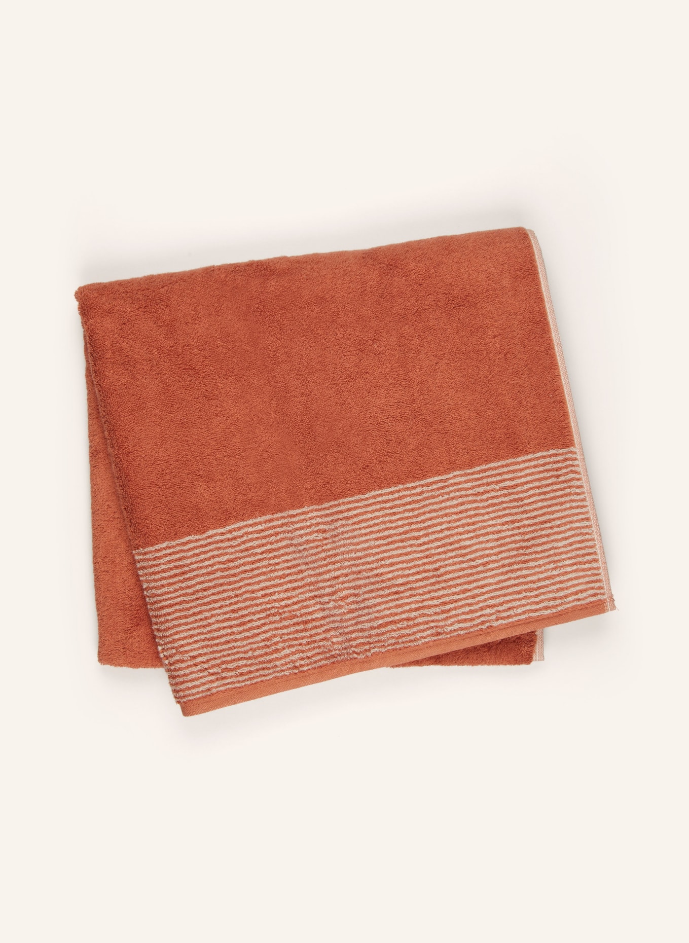 Cawö Duschtuch: DUNKELORANGE / CREME