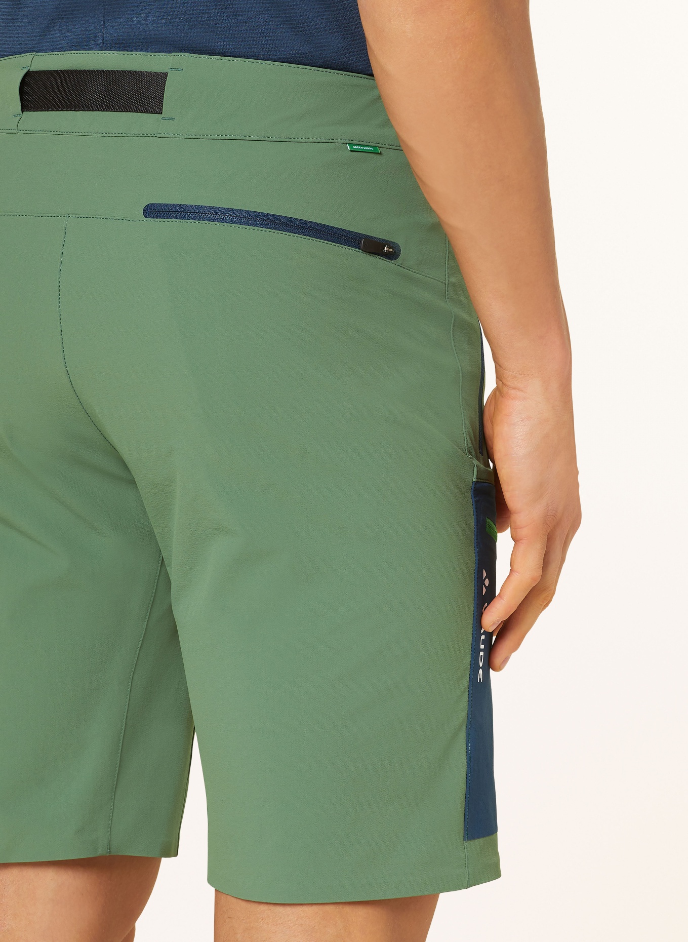 VAUDE Outdoor shorts BADILE, Color: GREEN/ DARK BLUE (Image 6)