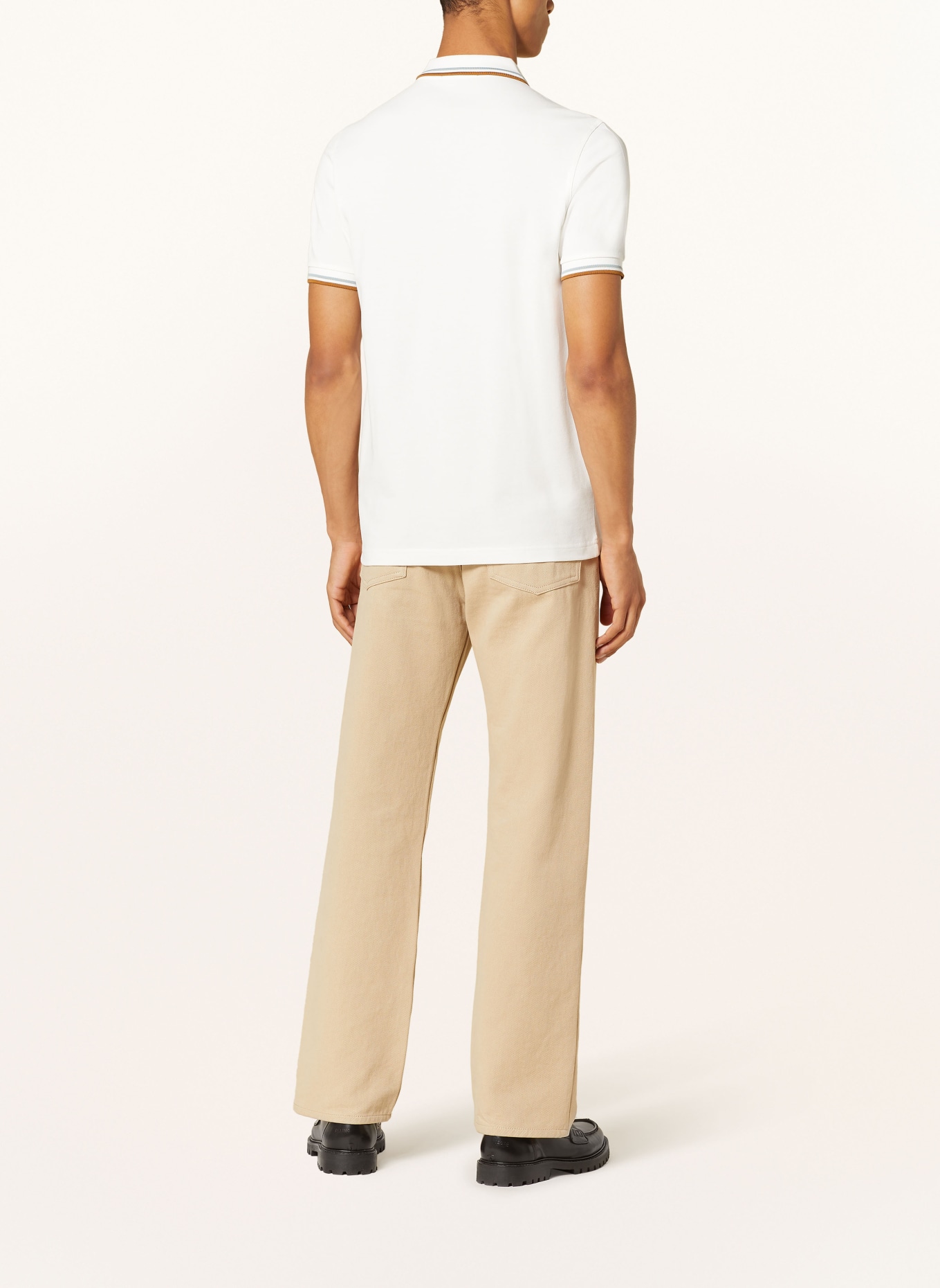 FRED PERRY Piqué polo shirt, Color: CREAM/ BROWN/ MINT (Image 3)