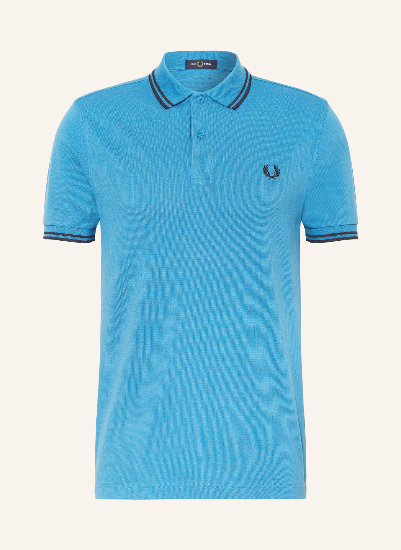 FRED PERRY Piqué-Poloshirt, Farbe: BLAU/ DUNKELBLAU (Bild 1)