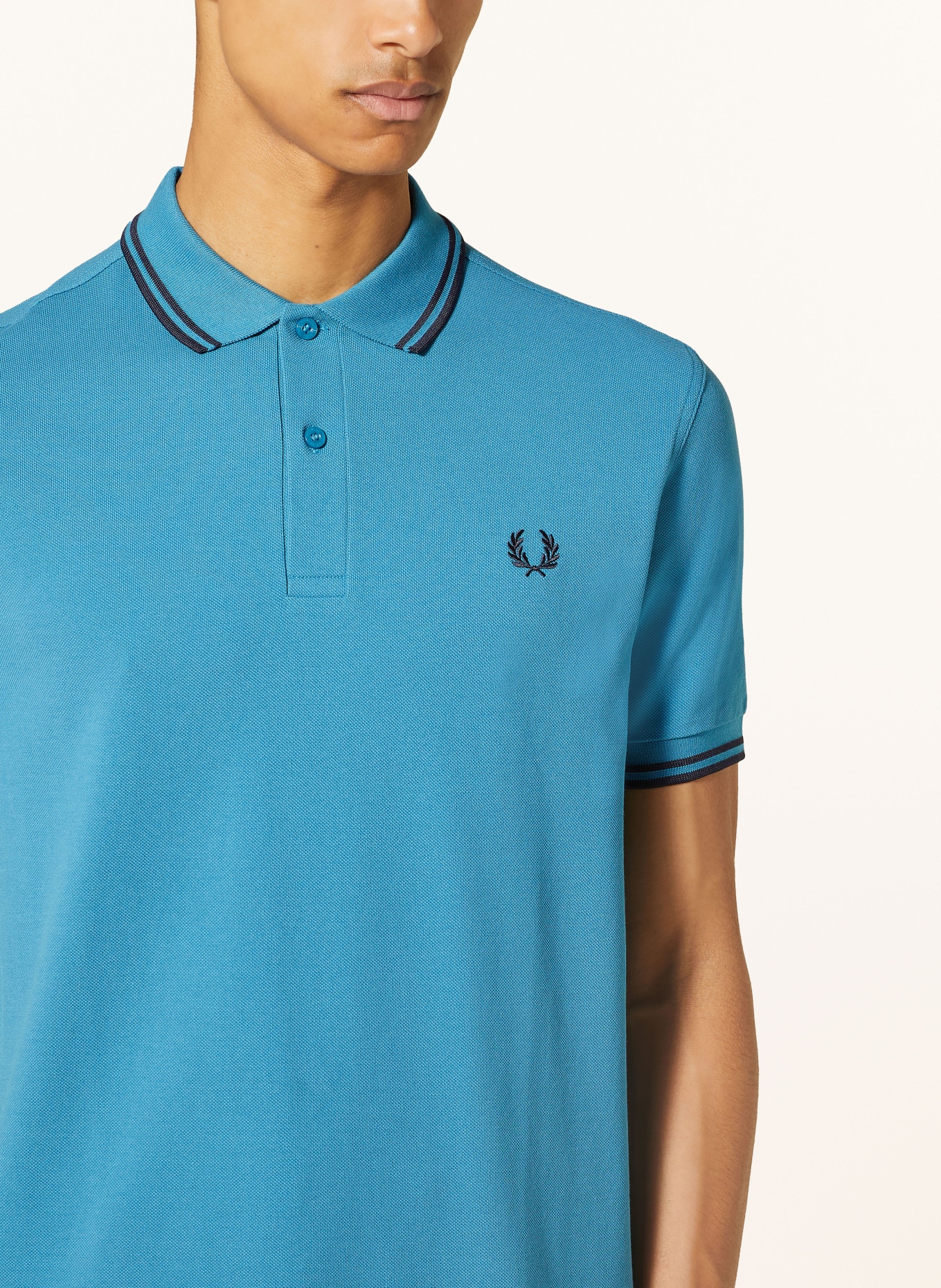 FRED PERRY Piqué-Poloshirt, Farbe: BLAU/ DUNKELBLAU (Bild 4)