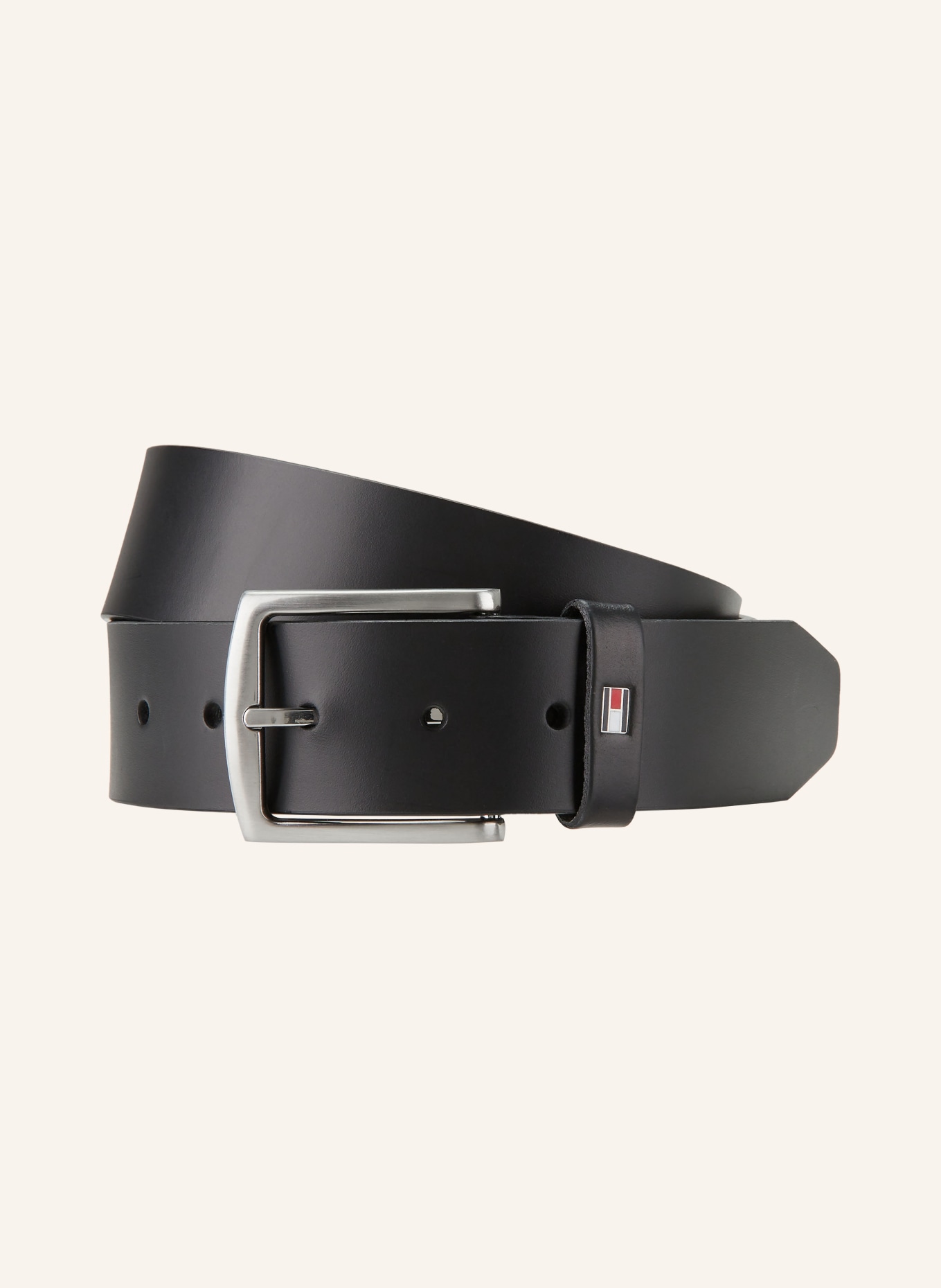TOMMY HILFIGER Leather belt NEW DENTON 4.0, Color: BLACK (Image 1)