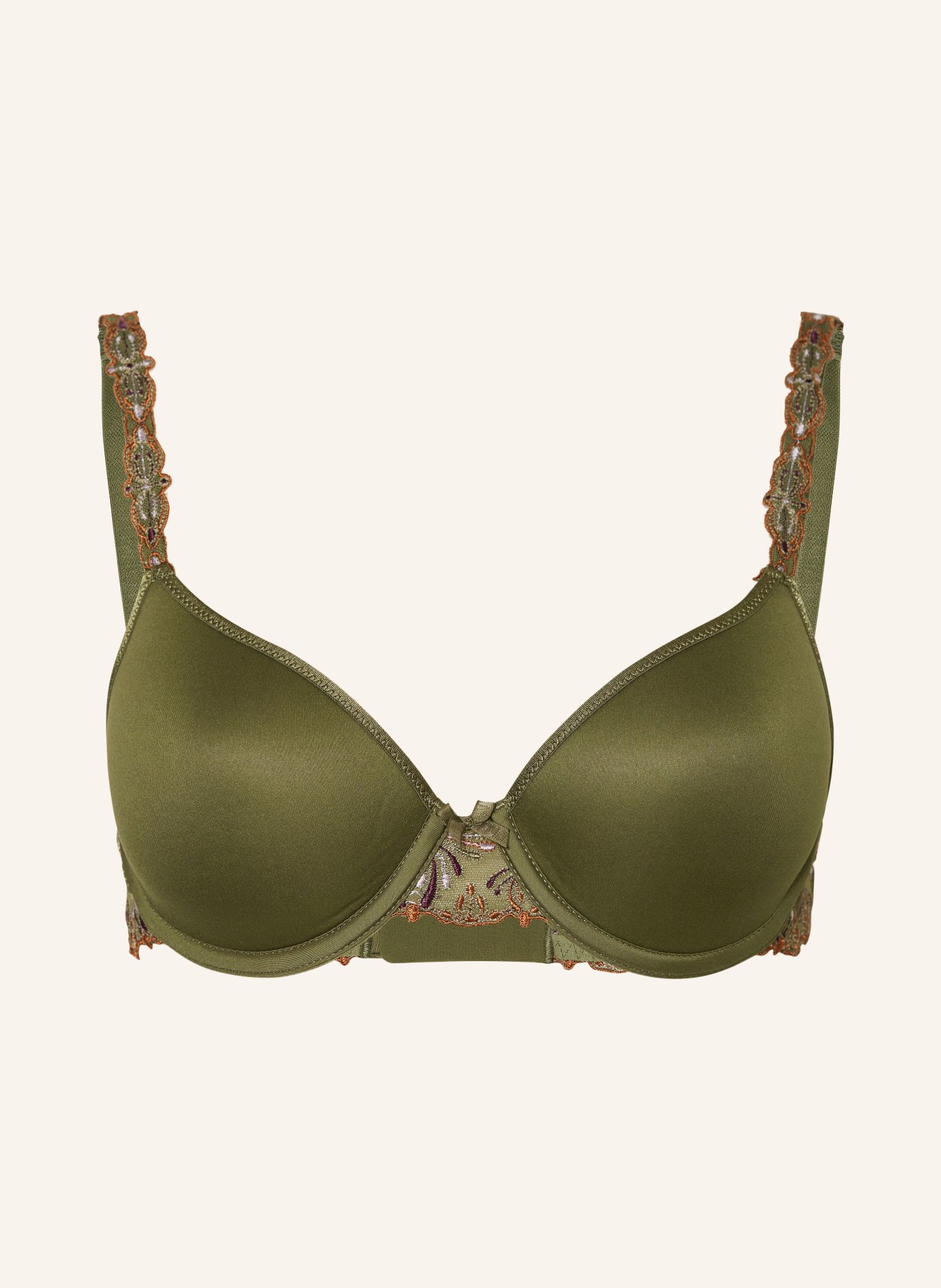 CHANTELLE Molded cup bra CHAMPS-ÉLYSÉES: OLIVE / ORANGE / PURPLE