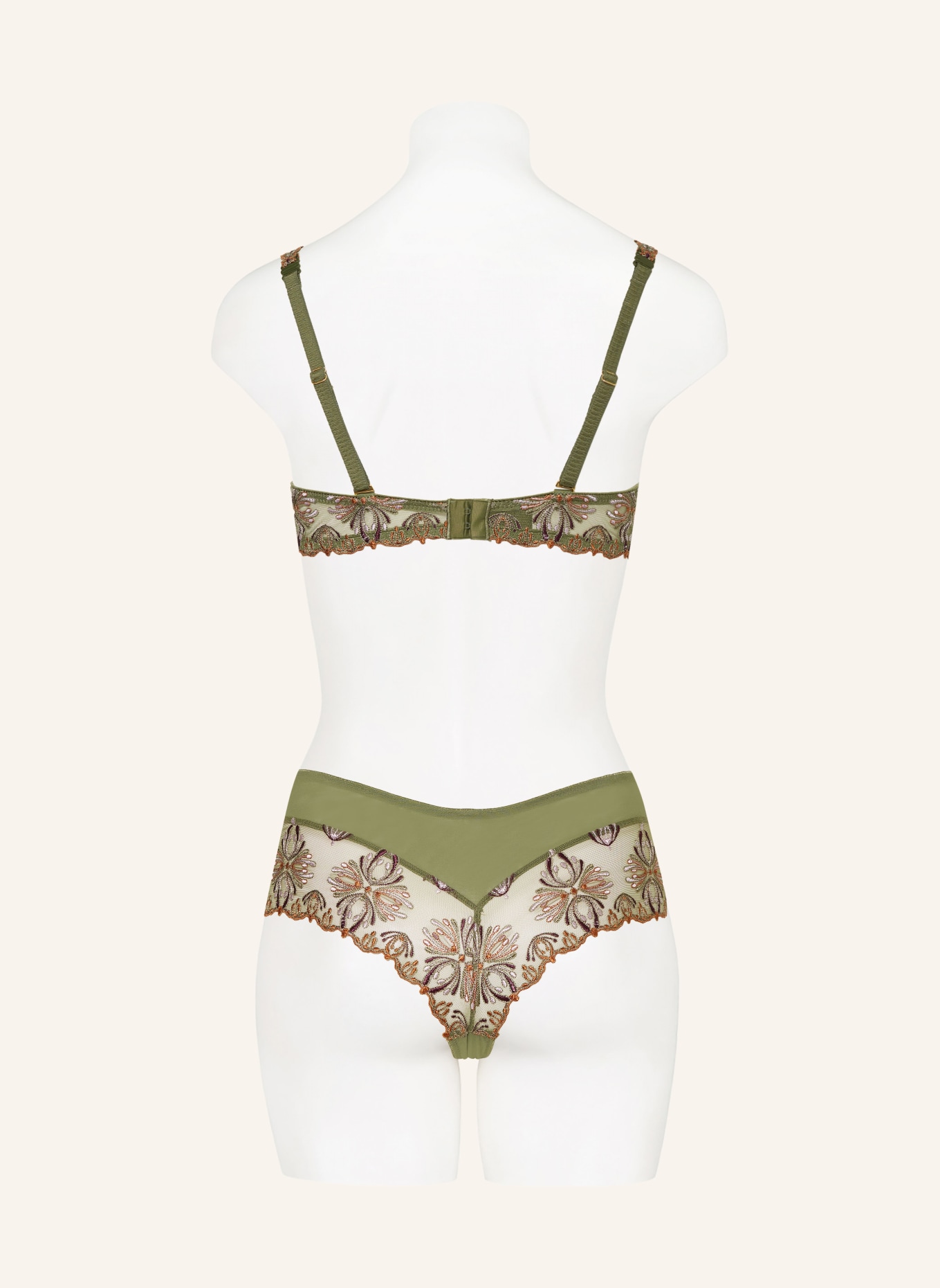 CHANTELLE Molded cup bra CHAMPS-ÉLYSÉES: OLIVE / ORANGE / PURPLE