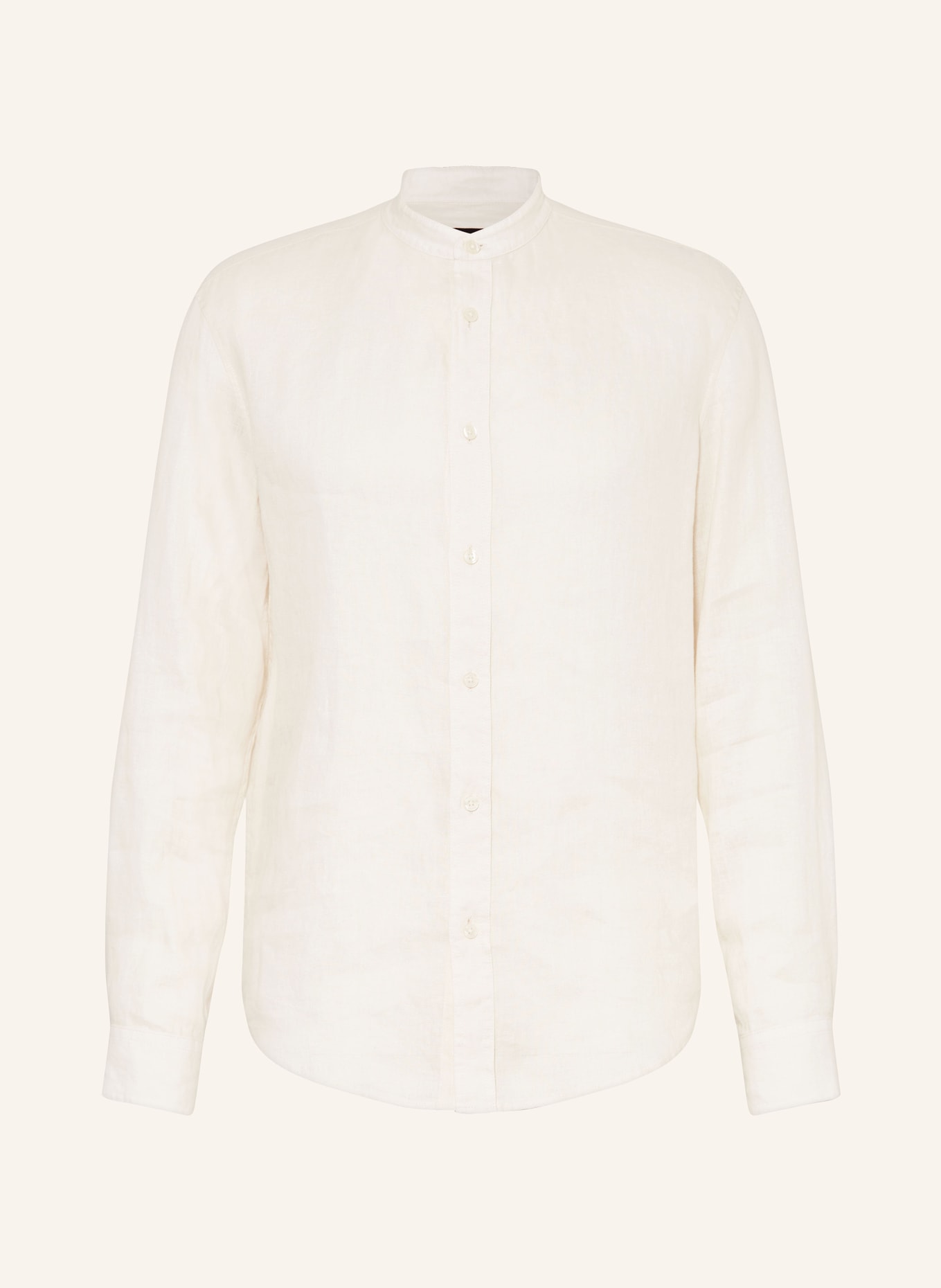 DRYKORN Linen shirt TAROK comfort fit with stand-up collar, Color: BEIGE (Image 1)