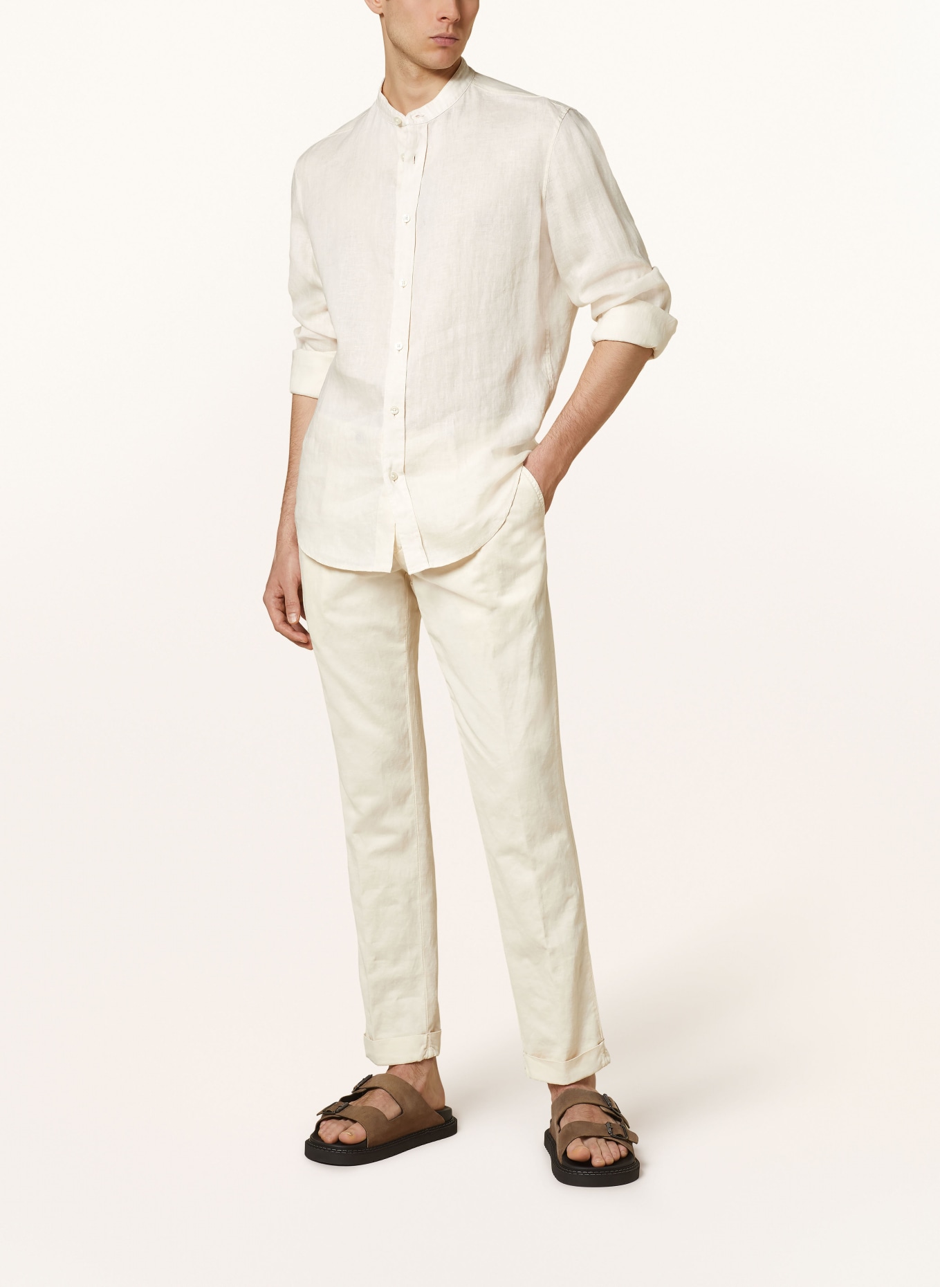 DRYKORN Leinenhemd TAROK Comfort Fit mit Stehkragen, Farbe: BEIGE (Bild 2)