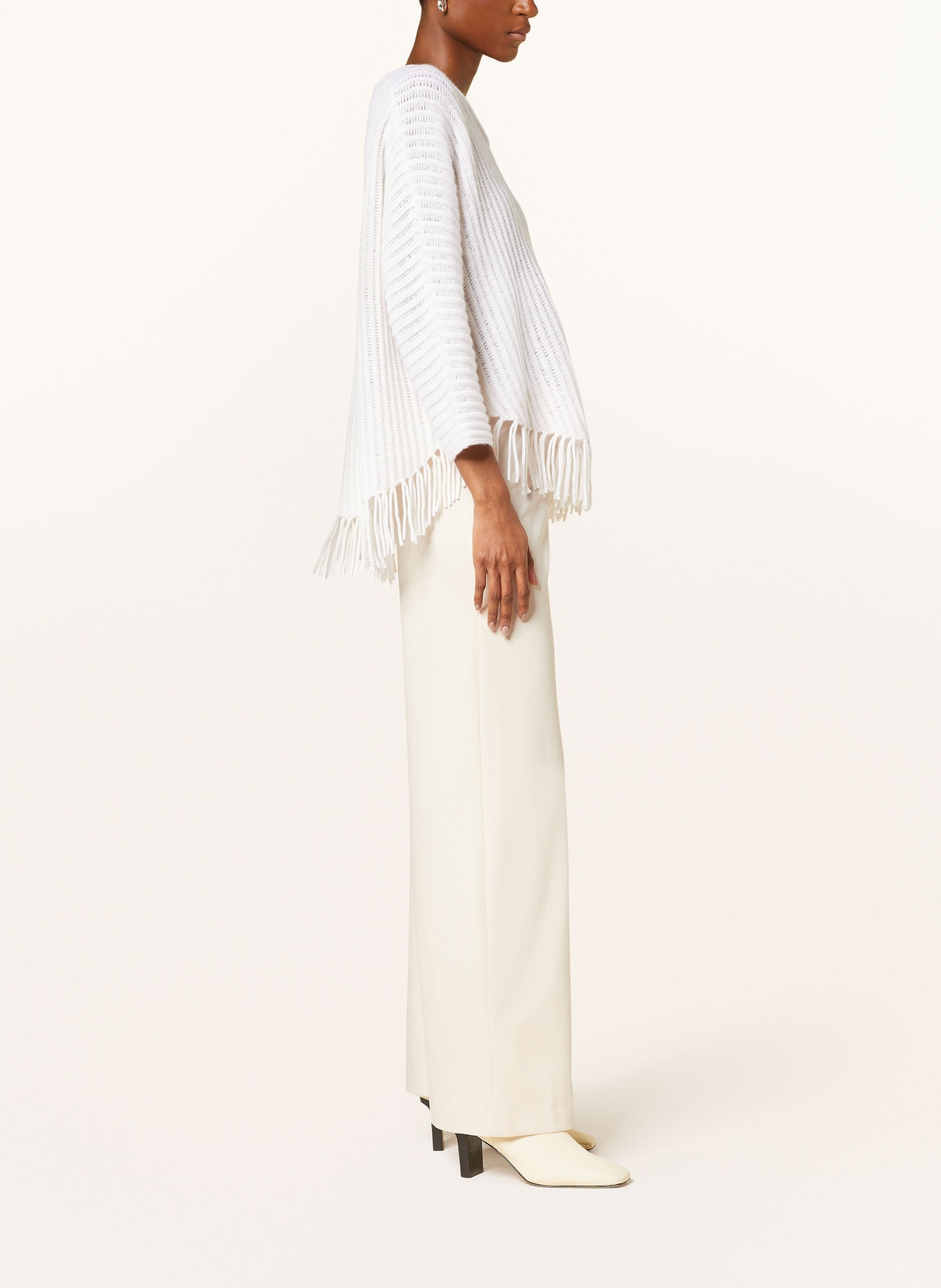 SEDUCTIVE Wide leg trousers KIMBERLY in jersey, Color: CREAM (Image 4)