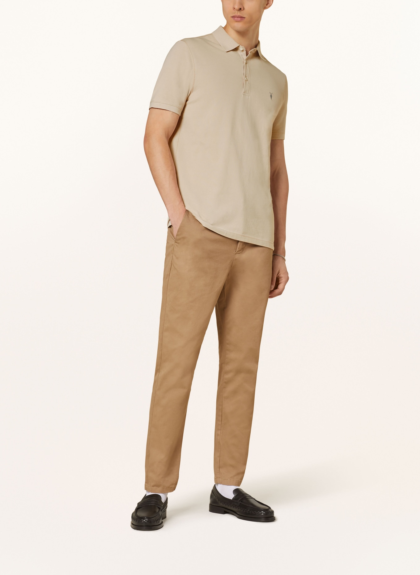 ALLSAINTS Piqué-Poloshirt REFORM, Farbe: CREME (Bild 2)