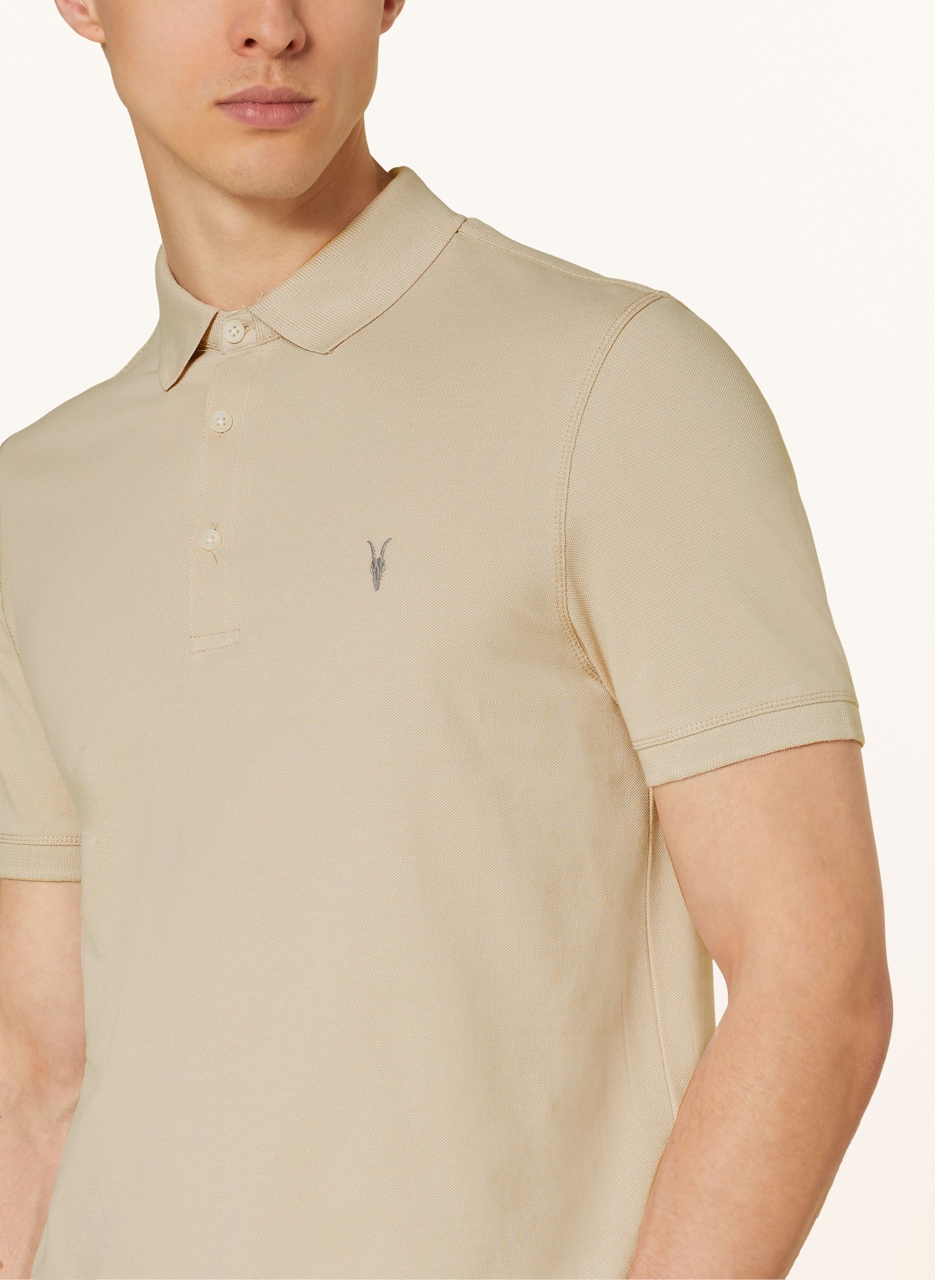 ALLSAINTS Piqué-Poloshirt REFORM, Farbe: CREME (Bild 4)