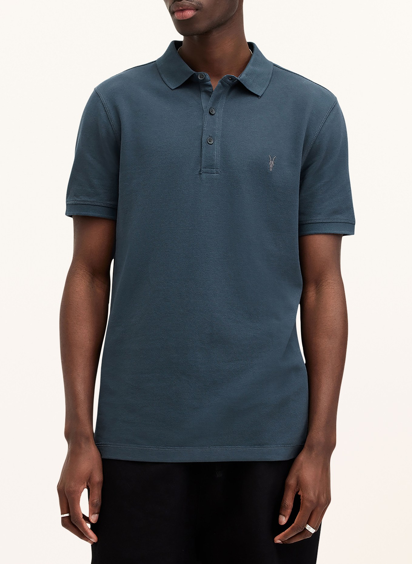 ALLSAINTS Piqué-Poloshirt REFORM, Farbe: BLAU (Bild 4)