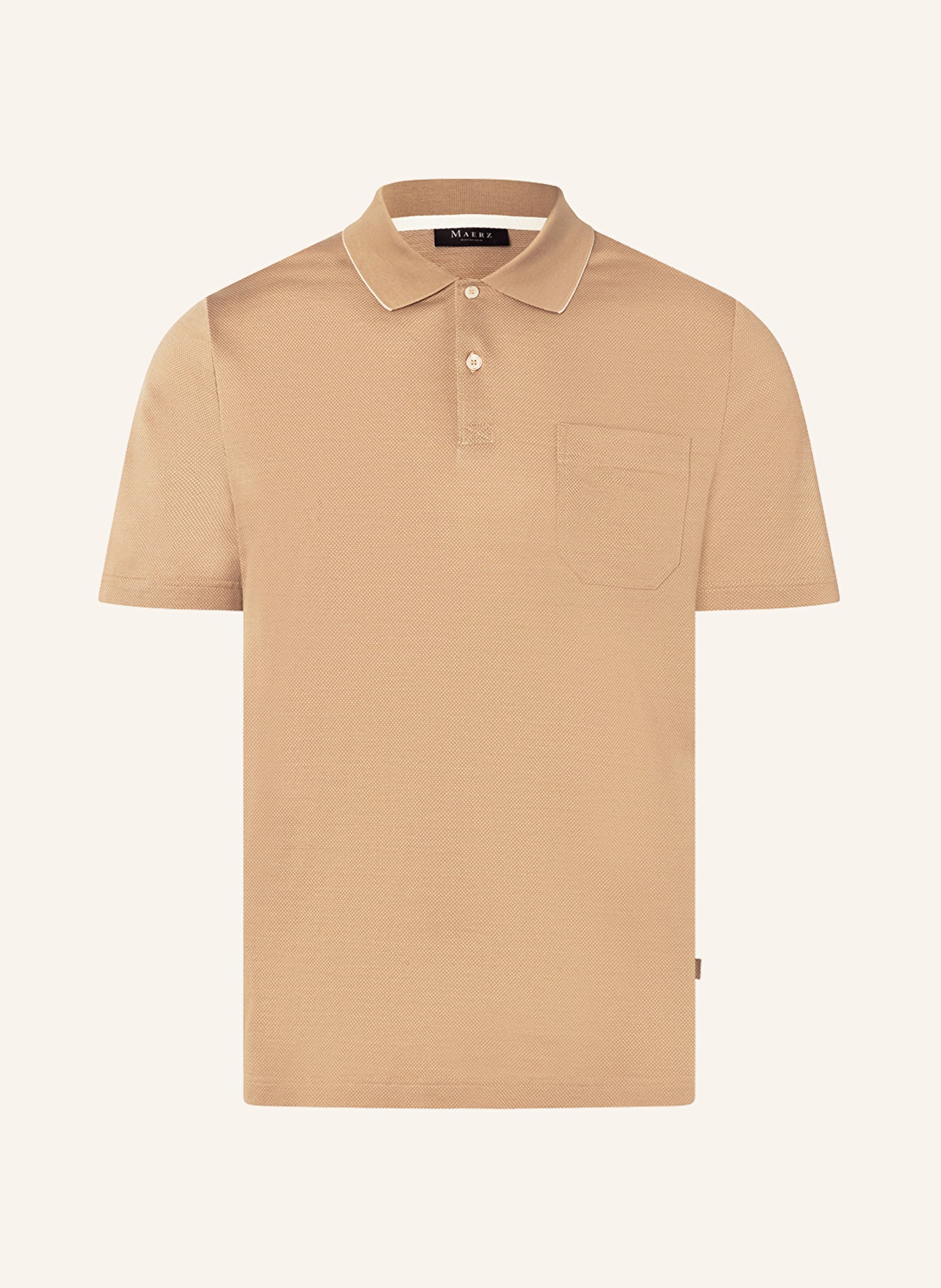 MAERZ MUENCHEN Jersey polo shirt , Color: LIGHT BROWN (Image 1)