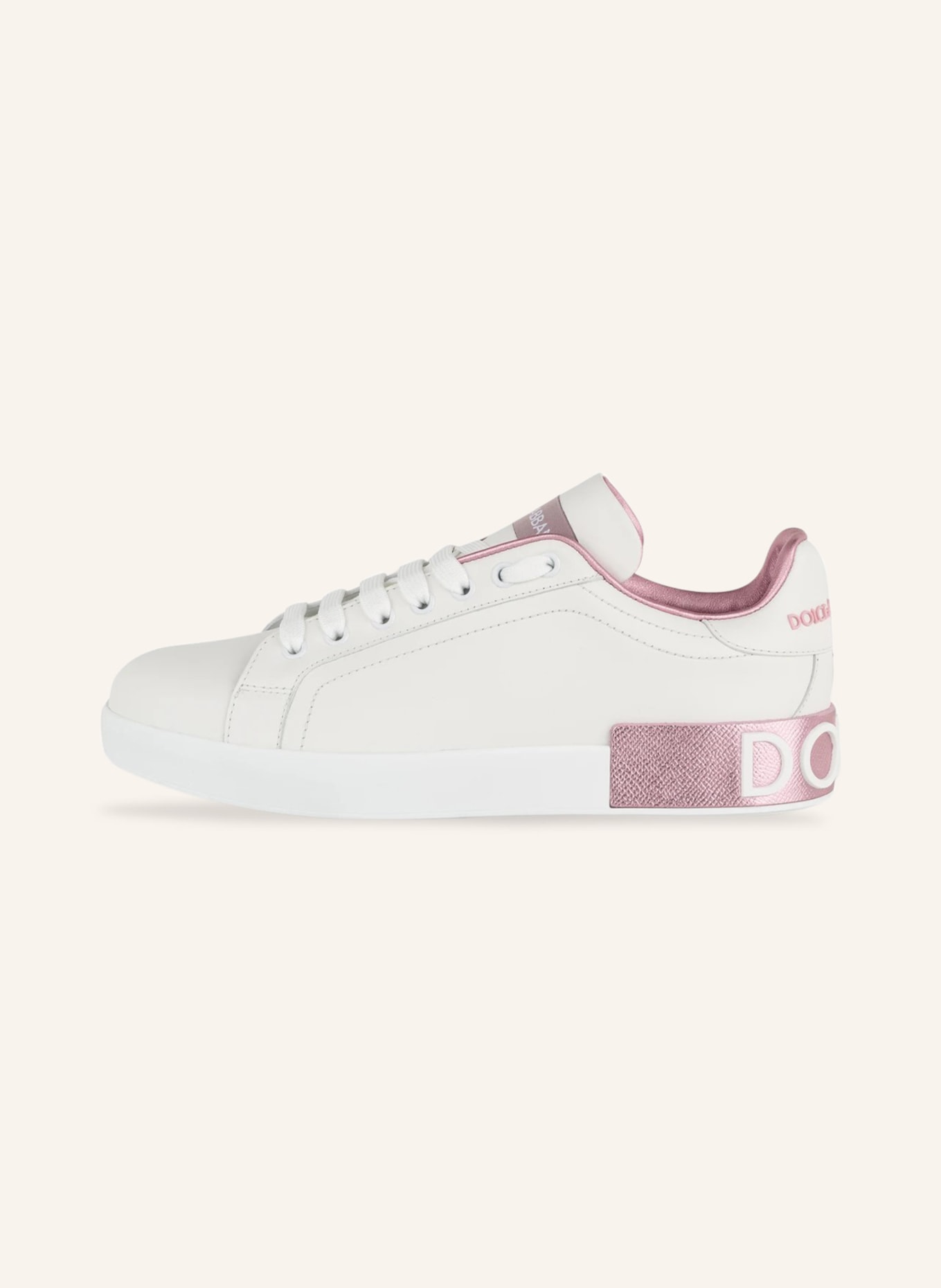 DOLCE & GABBANA Sneakers PORTOFINO, Color: WHITE/ LIGHT PURPLE (Image 4)