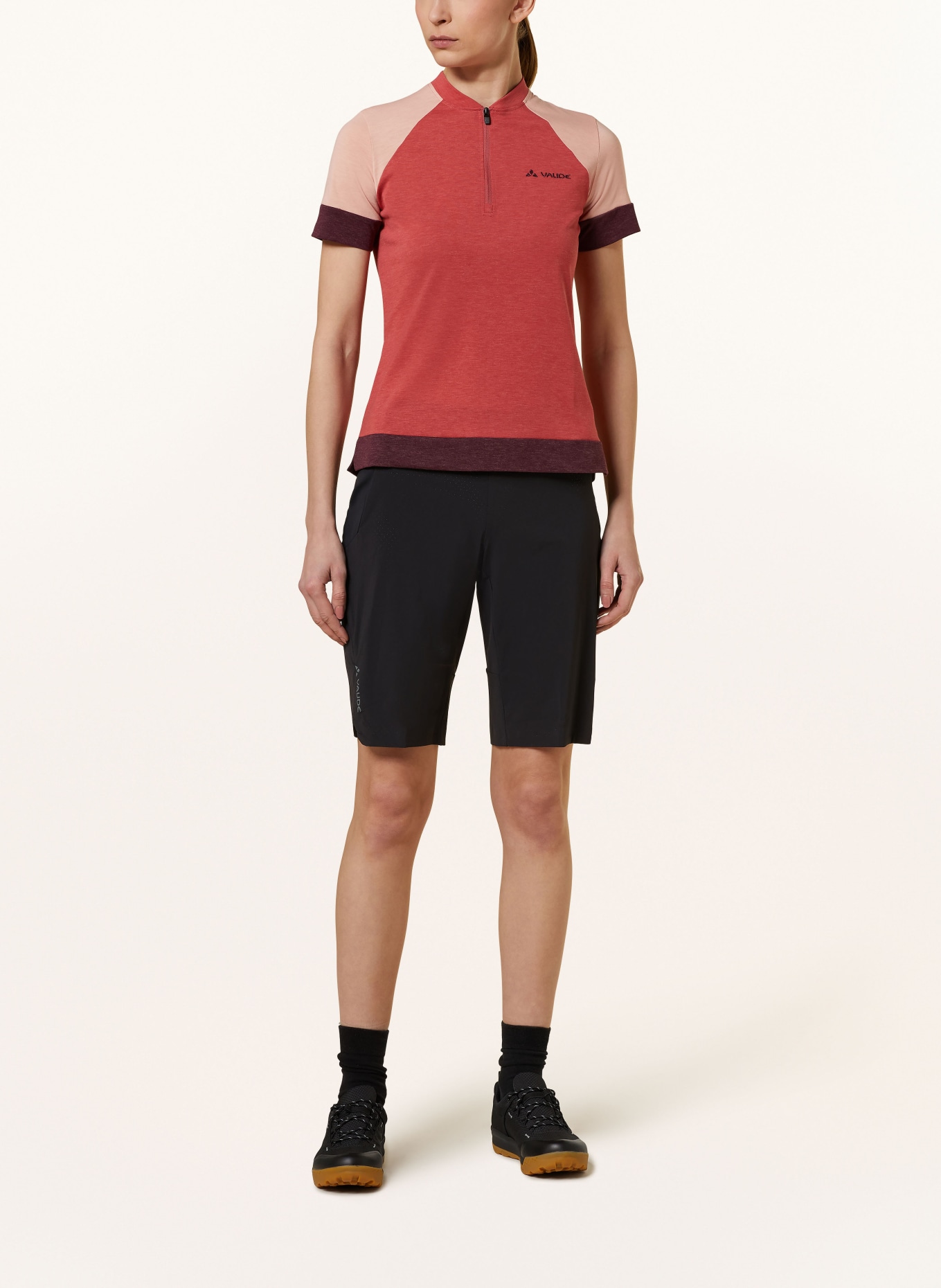 VAUDE Cycling shirt ALTISSIMO, Color: LIGHT RED/ LIGHT ORANGE/ DARK RED (Image 2)