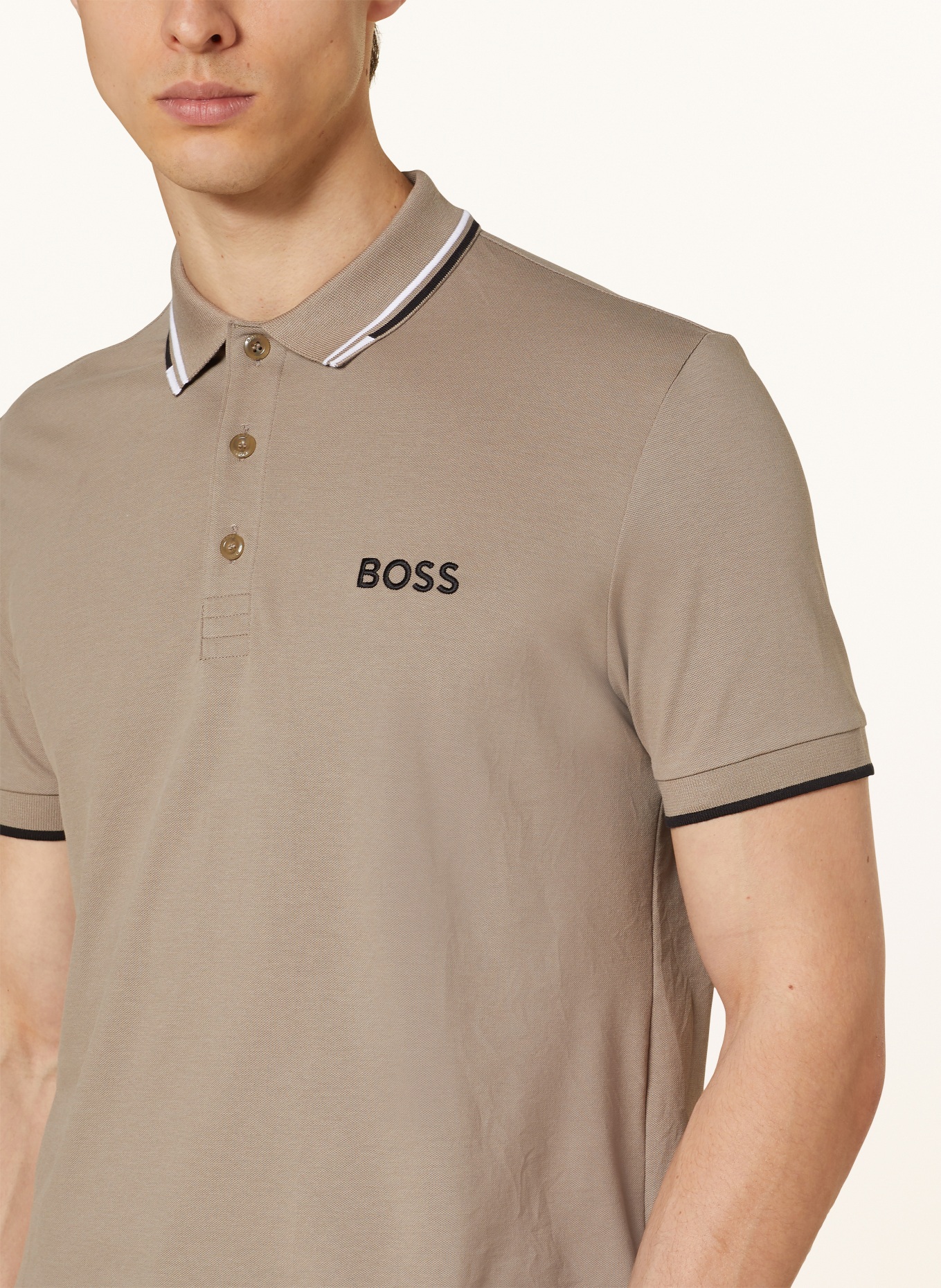 BOSS Funktions-Poloshirt PADDY PRO, Farbe: KHAKI (Bild 4)