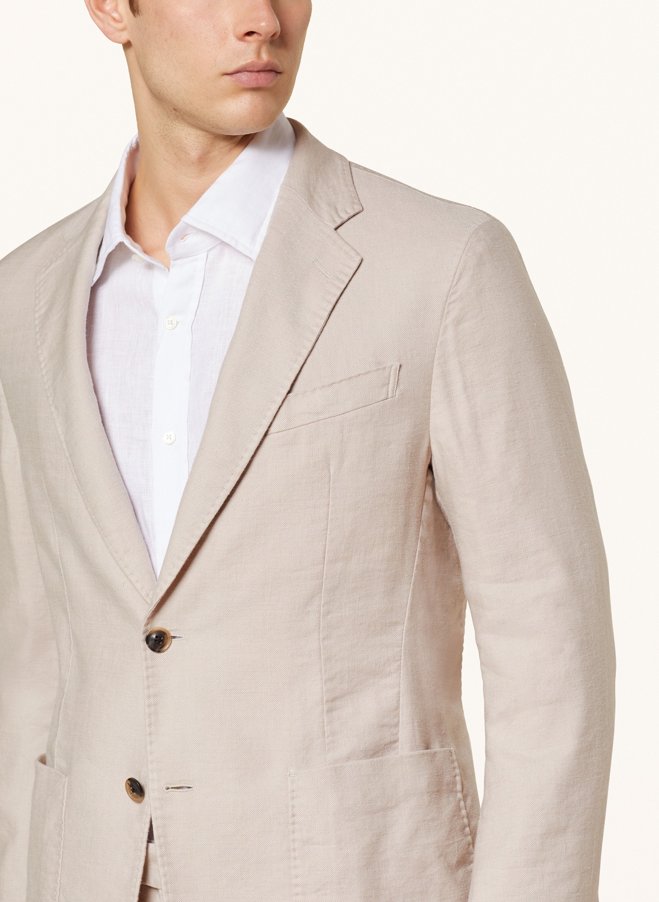 windsor. Suit jacket GIRO extra slim fit with linen , Color: 290 Open Beige                 290 (Image 5)