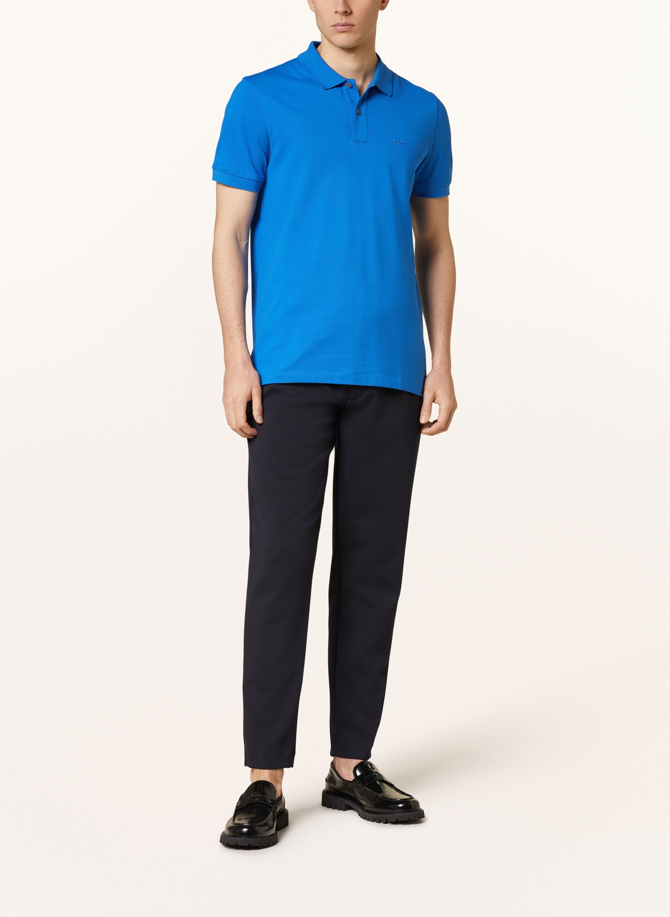 BOSS Piqué-Poloshirt PALLAS Regular Fit, Farbe: BLAU (Bild 2)