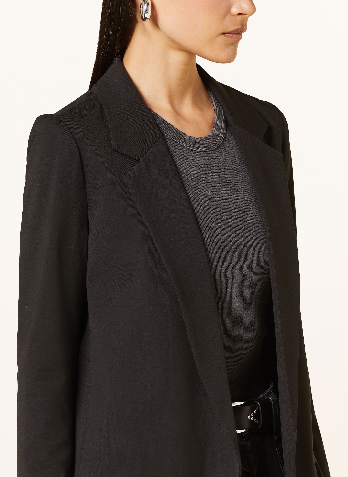 ALLSAINTS Jersey blazer ALEIDA with 3/4 sleeves, Color: BLACK (Image 5)