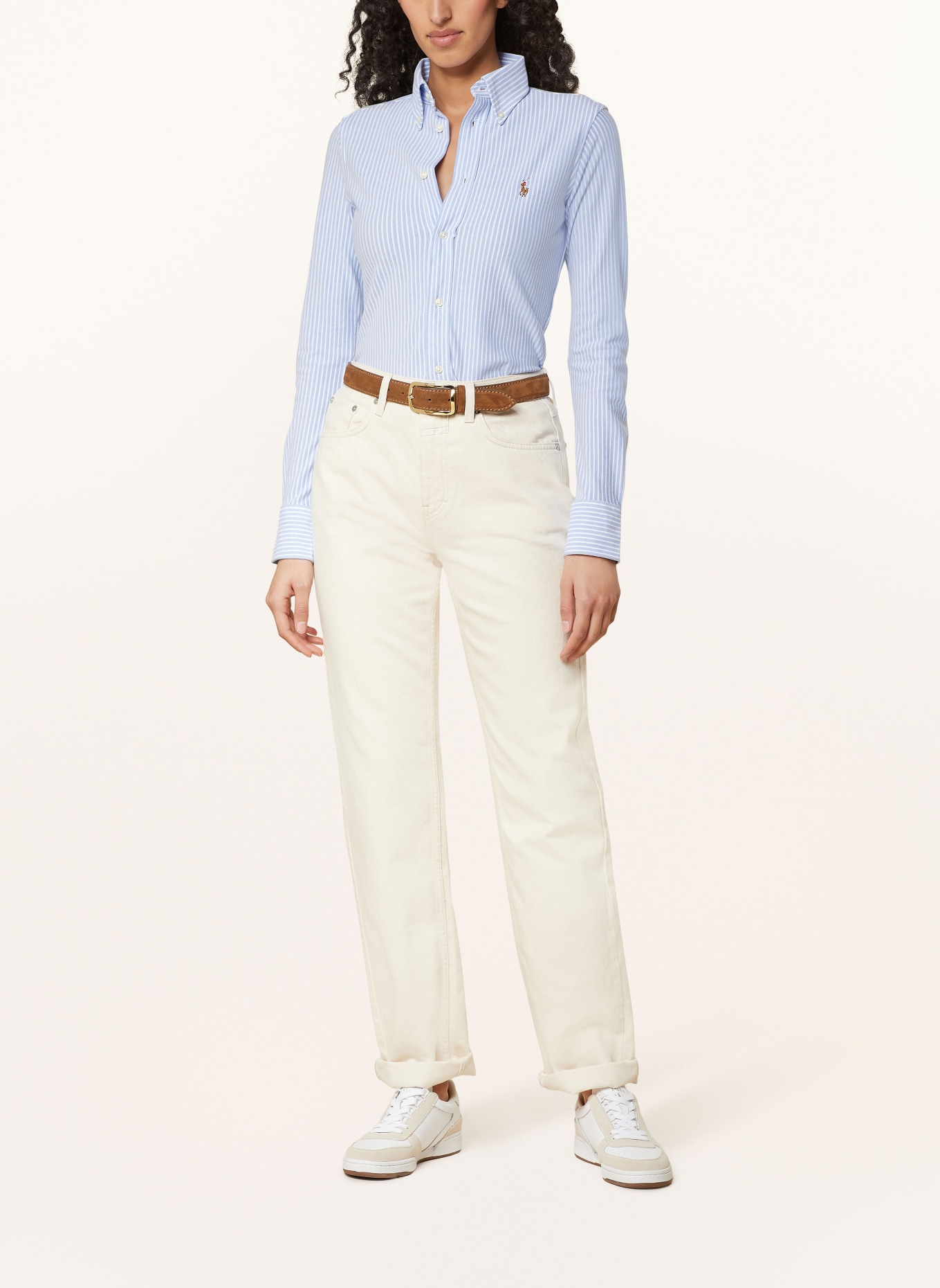 POLO RALPH LAUREN Shirt blouse, Color: WHITE/ LIGHT BLUE (Image 2)