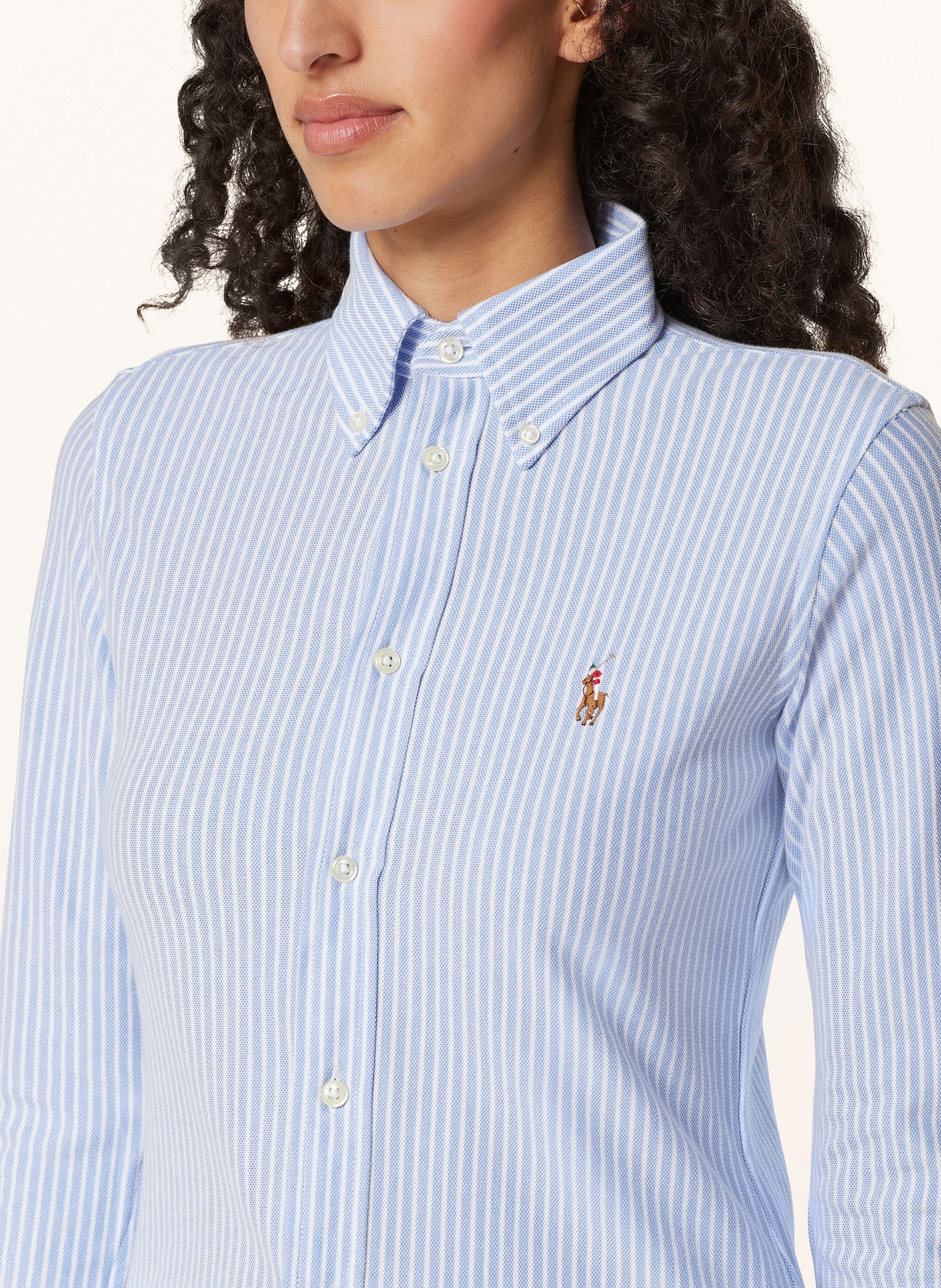 POLO RALPH LAUREN Shirt blouse, Color: WHITE/ LIGHT BLUE (Image 4)