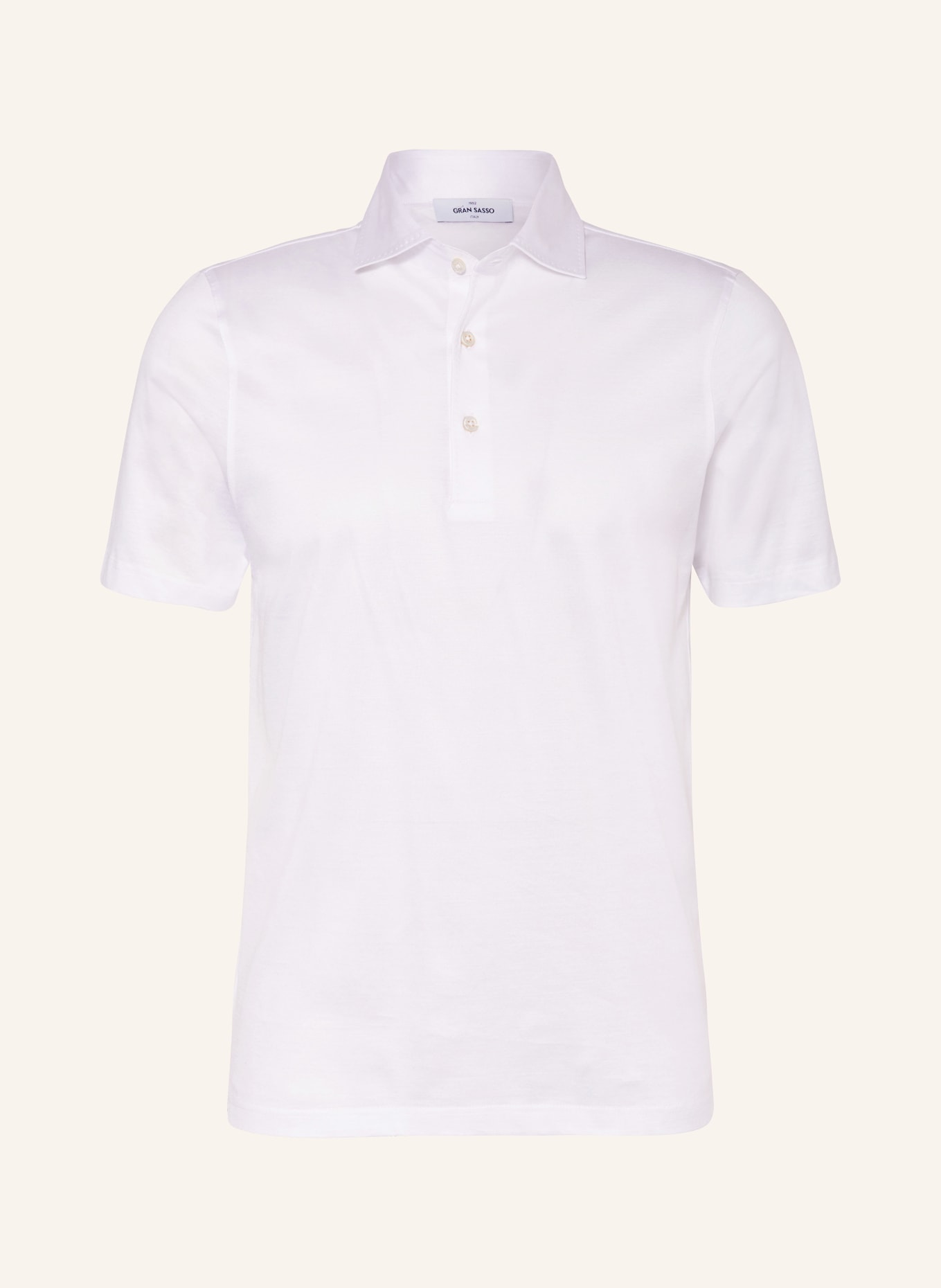 GRAN SASSO Jersey polo shirt, Color: WHITE (Image 1)