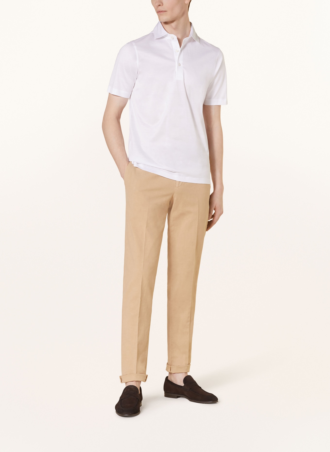 GRAN SASSO Jersey polo shirt, Color: WHITE (Image 2)
