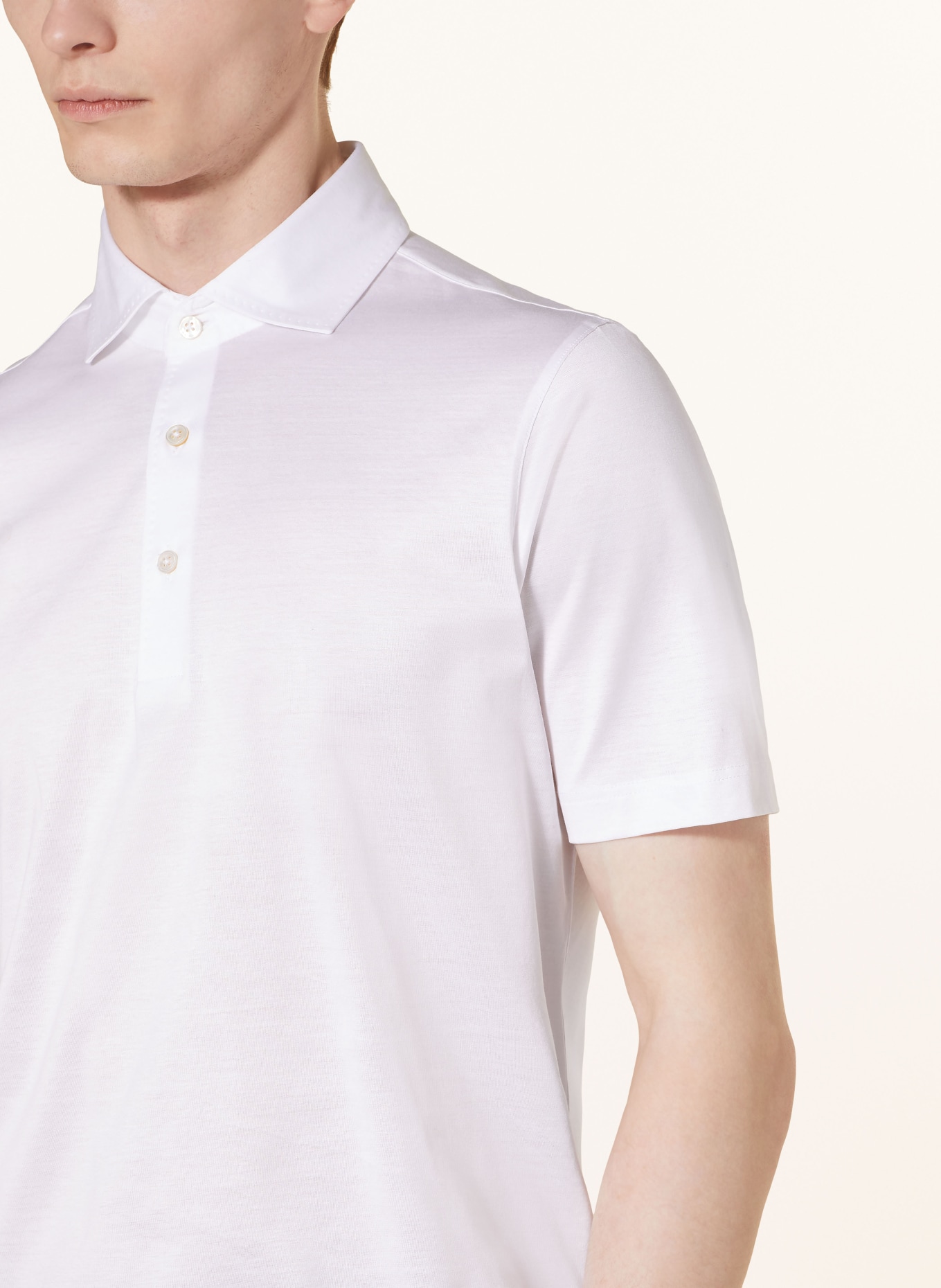 GRAN SASSO Jersey polo shirt: WHITE