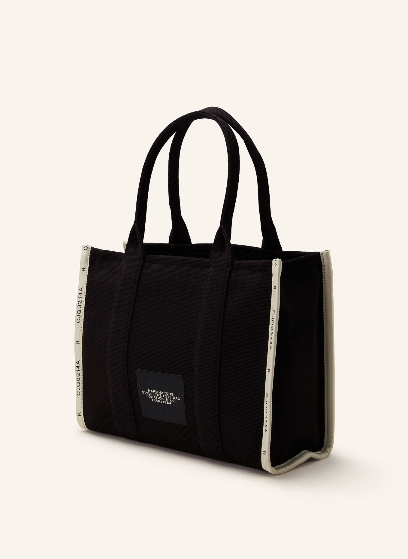 MARC JACOBS Shopper THE TOTE BAG L: SCHWARZ / CREME