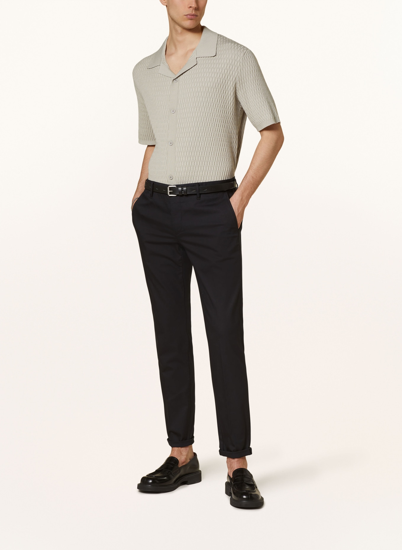 ALBERTO Chinosy ROB slim fit : GRANATOWY
