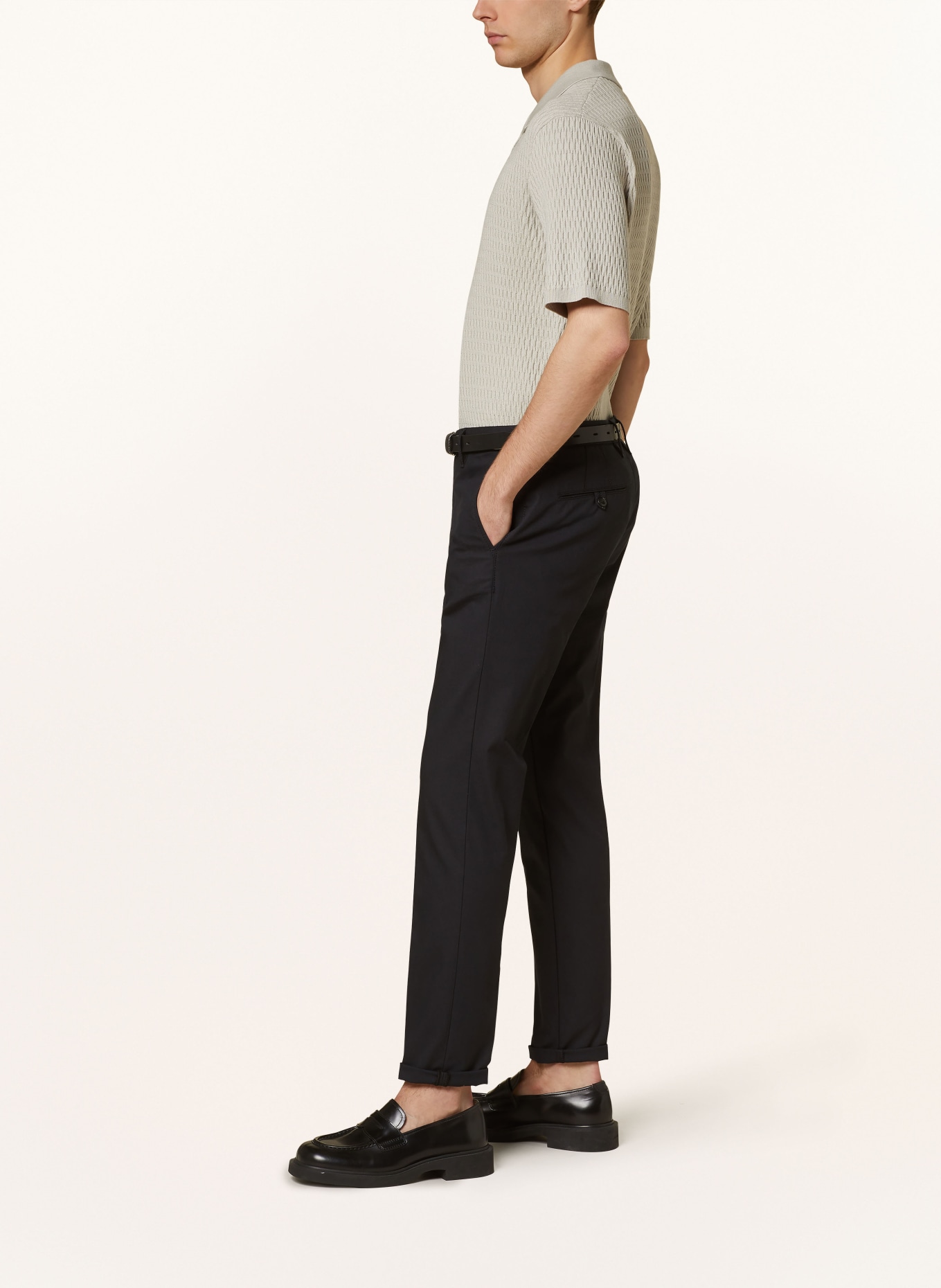 ALBERTO Chinosy ROB slim fit : GRANATOWY