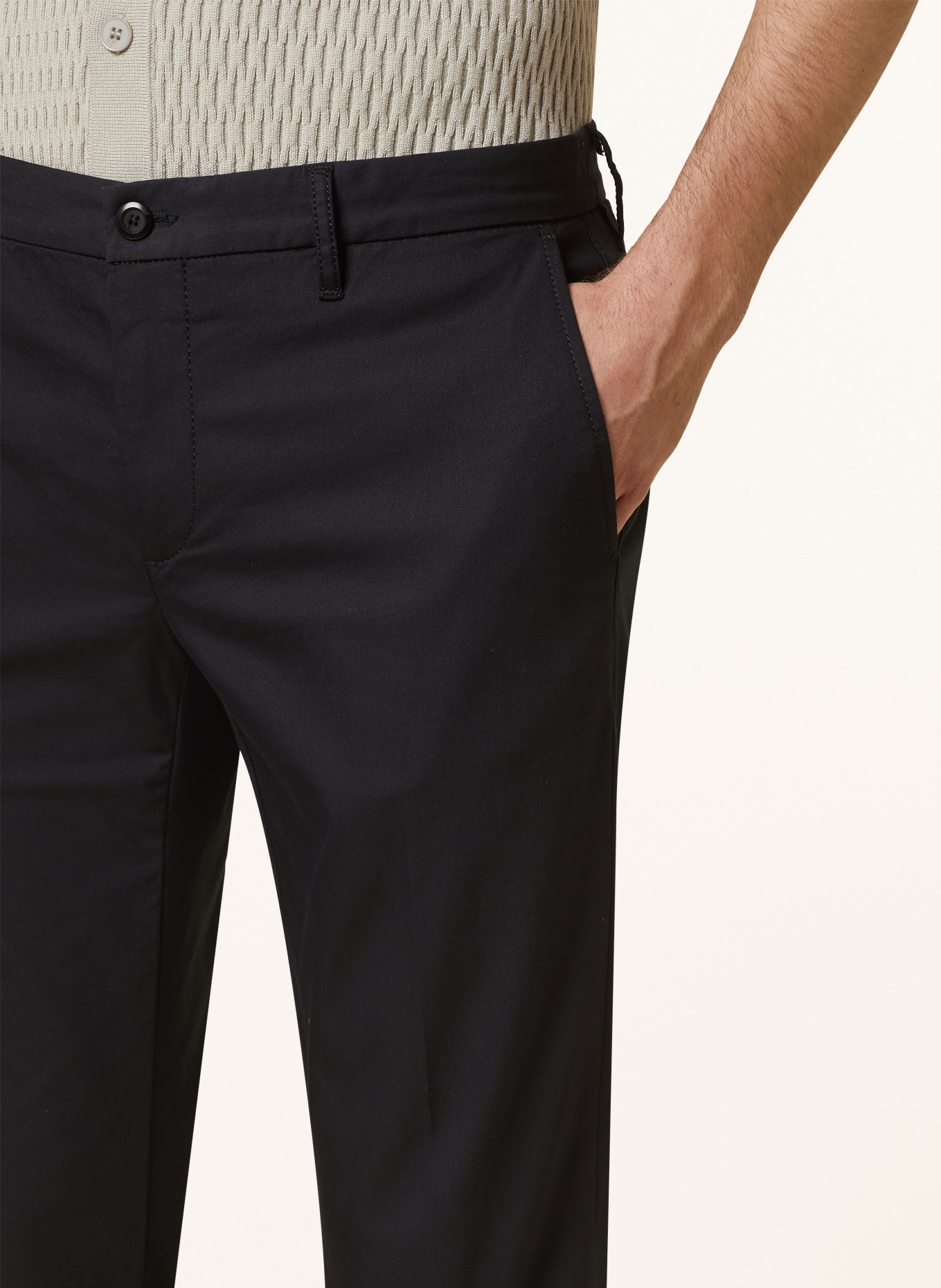 ALBERTO Chinosy ROB slim fit : GRANATOWY