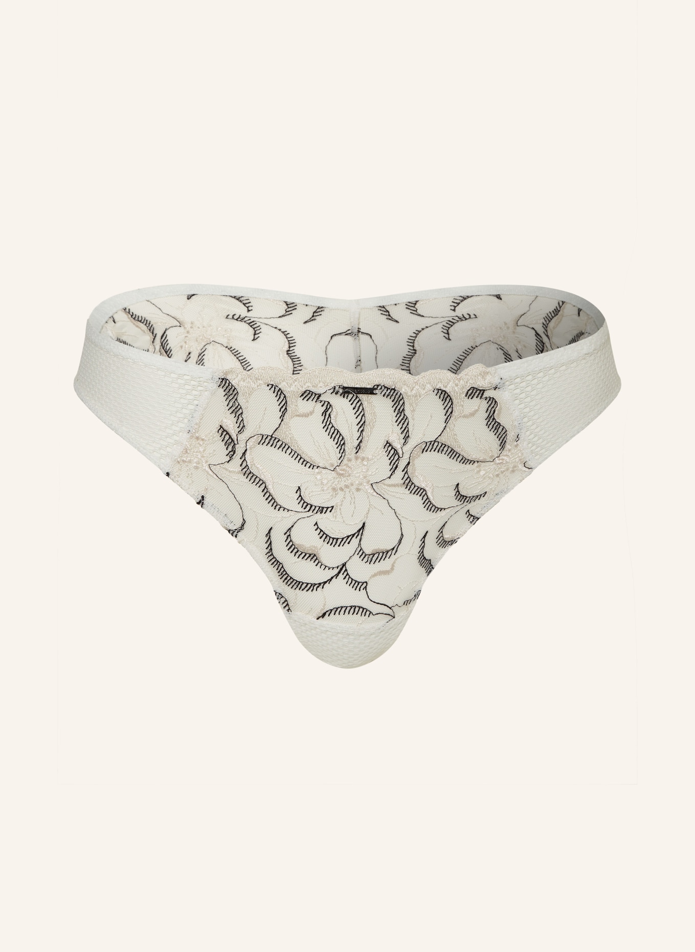 CHANTELLE Thong FLEURS , Color: ECRU/ BLACK (Image 1)