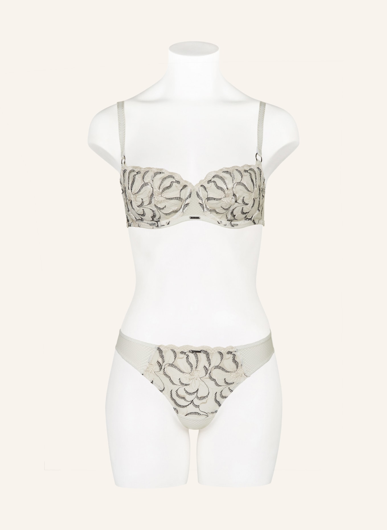 CHANTELLE Thong FLEURS , Color: ECRU/ BLACK (Image 2)