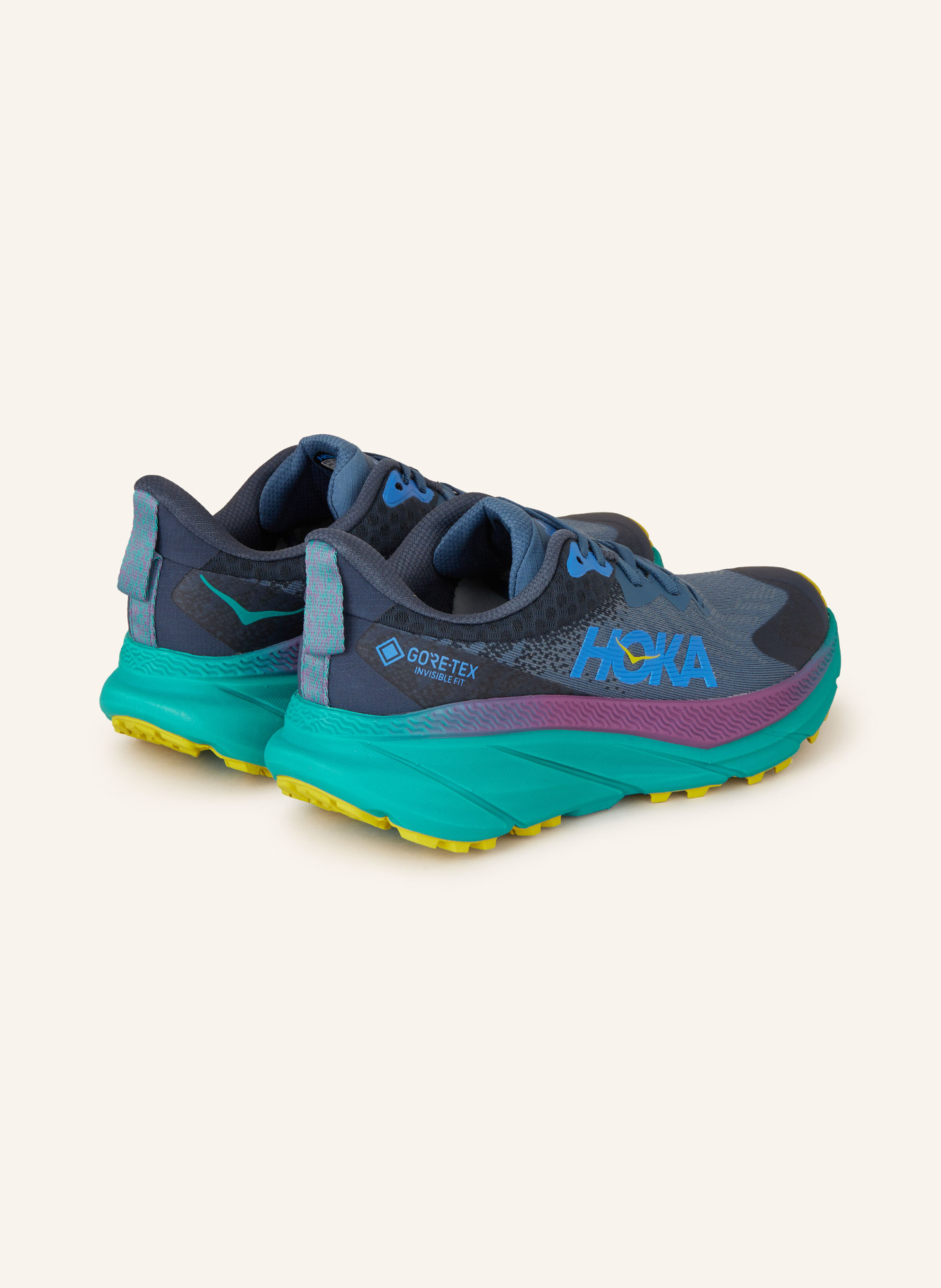 HOKA Trail running shoes CHALLENGER 7 GTX, Color: BLUE/ PURPLE/ MINT (Image 2)
