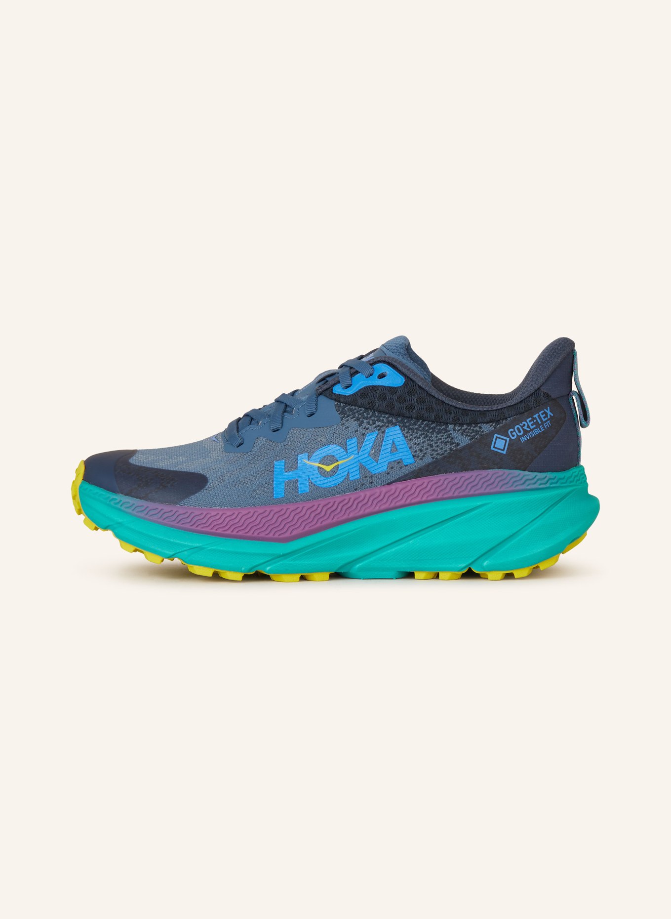 HOKA Trail running shoes CHALLENGER 7 GTX, Color: BLUE/ PURPLE/ MINT (Image 4)